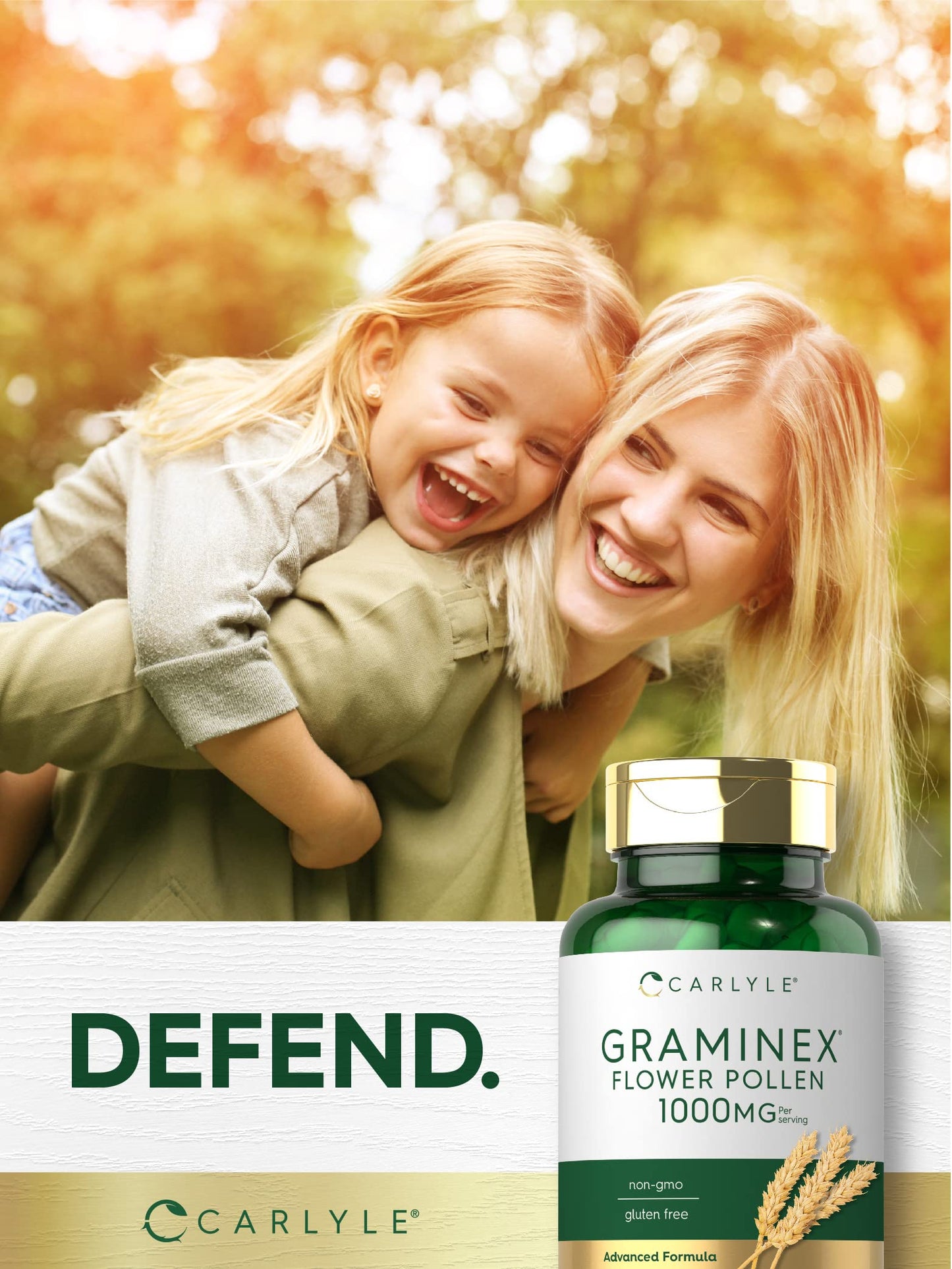 Carlyle Graminex Flower Pollen Extract 1000 mg Capsule 60 Count