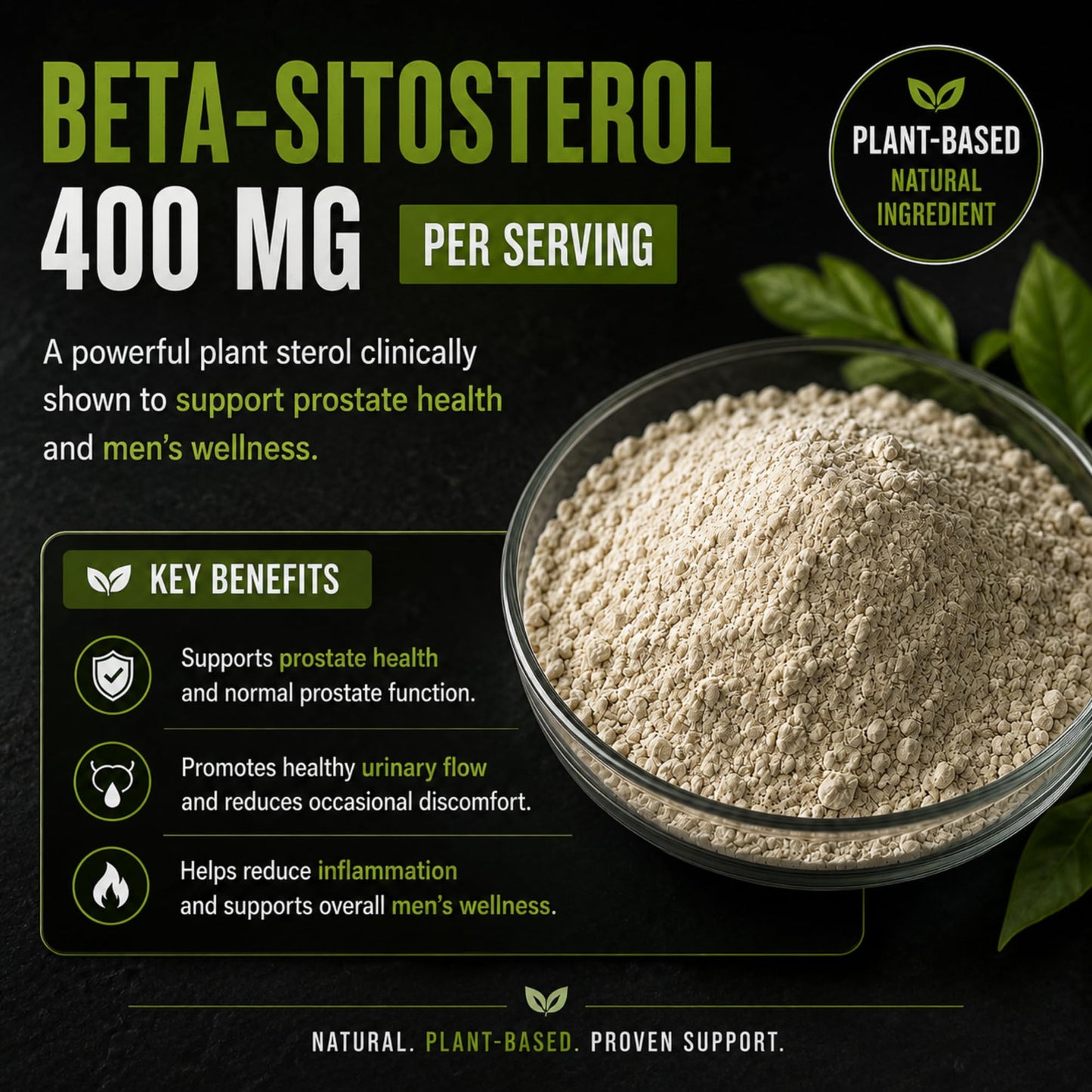 Hampstead Labs Advanced Men Prostate Support Beta Sitosterol 400mg 60 Tablets