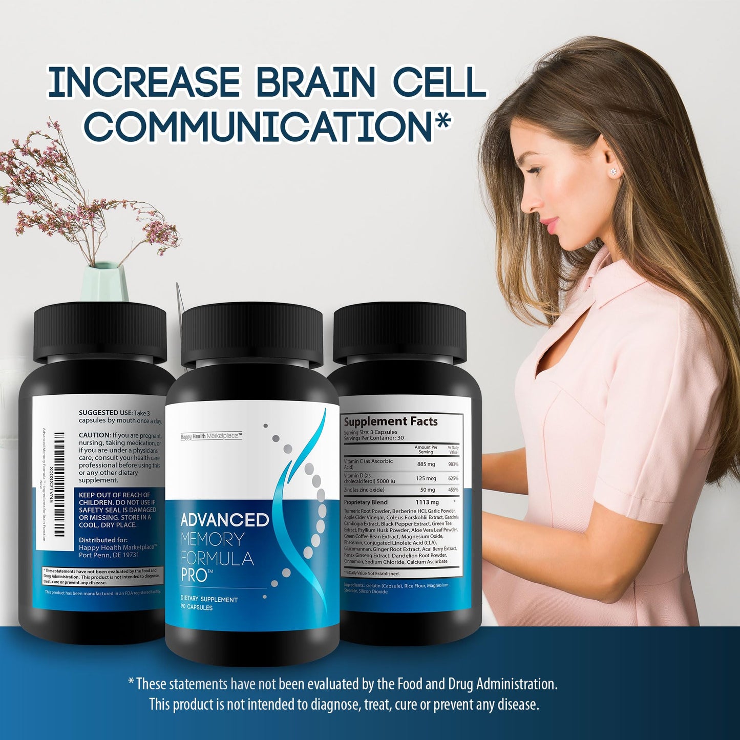 Happy Health Marketplace Advanced Memory Formula Pro Brain & Memory Support 1 Capsule