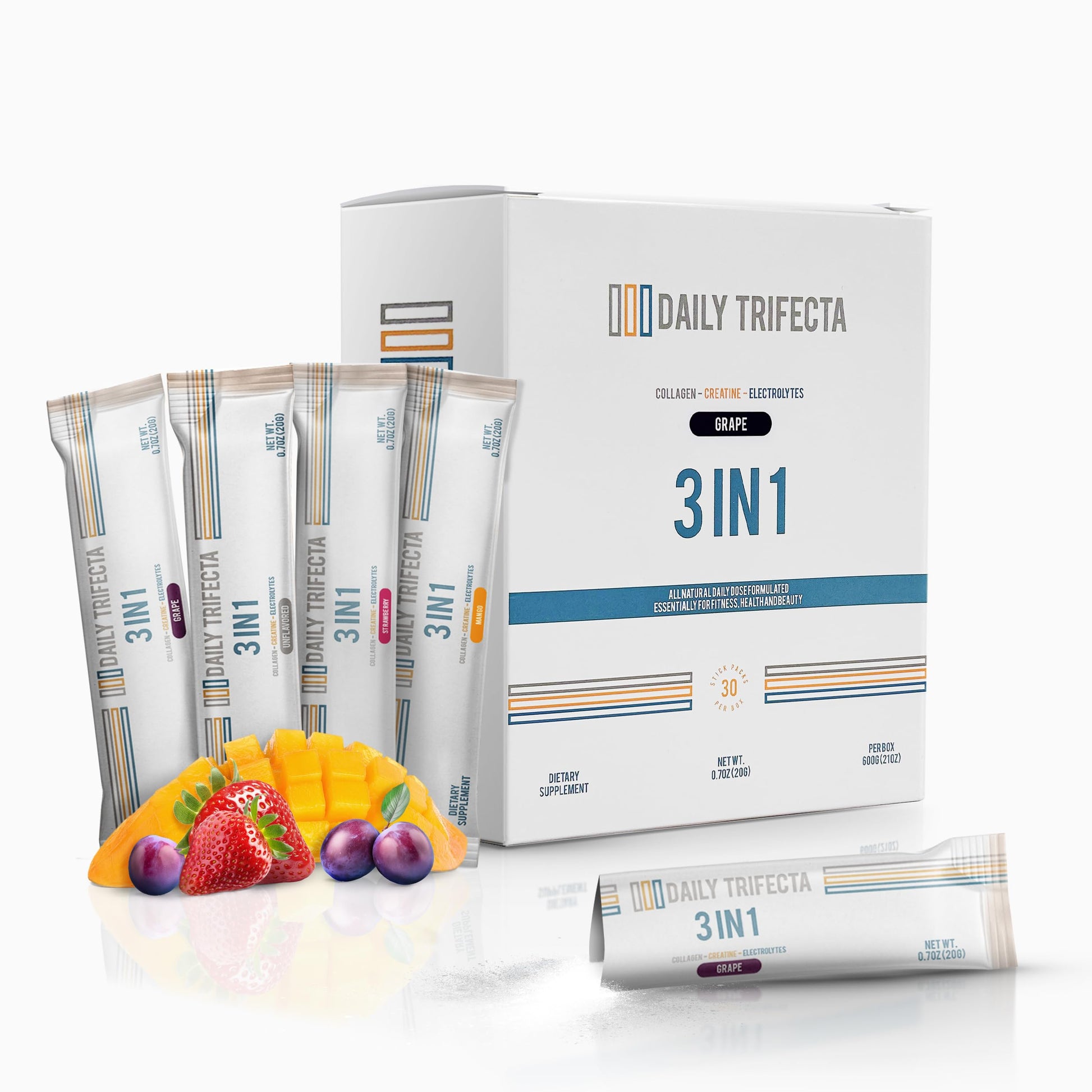 Lovie Style Daily Trifecta 3-in-1 Collagen, Creatine & Electrolytes Powder 21 Servings