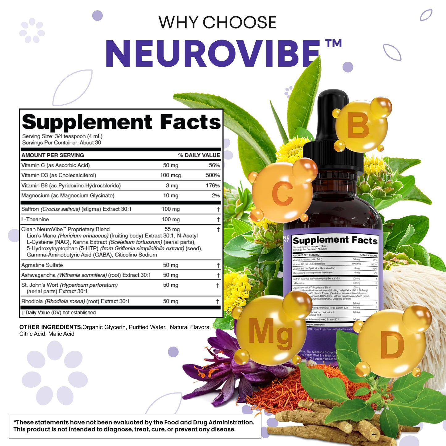 Clean Nutraceuticals Ashwagandha Stress Relief & Mood Support Capsules, 120 Count
