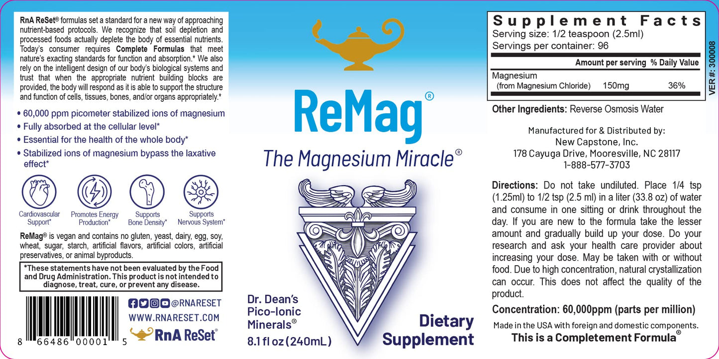 RnA ReSet ReMag & D3K2 Reset Bundle Capsule, 2 Piece Set, 1 Bundle