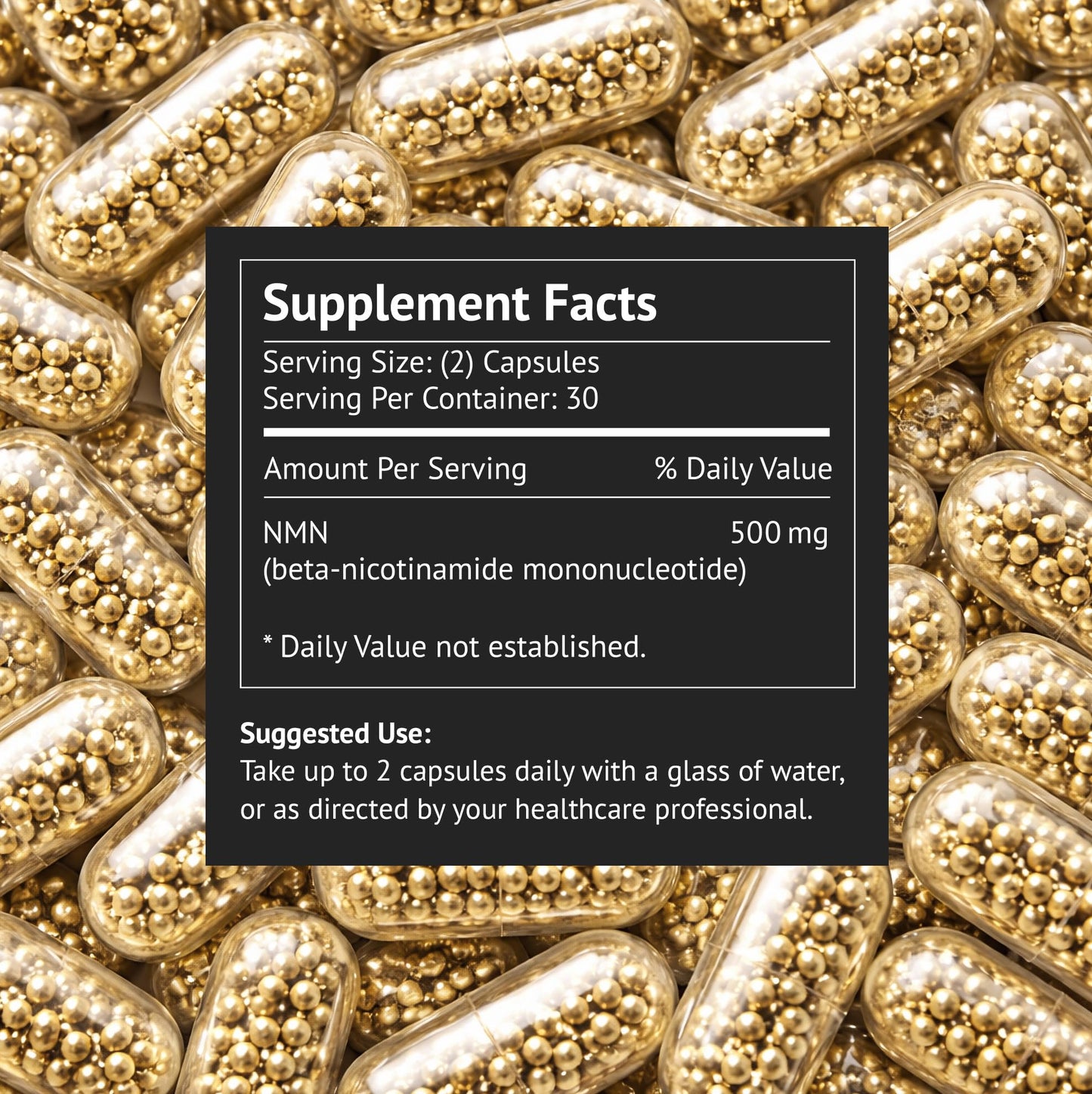 VISMOS NMN Supplement 500mg Capsule, 60 Count