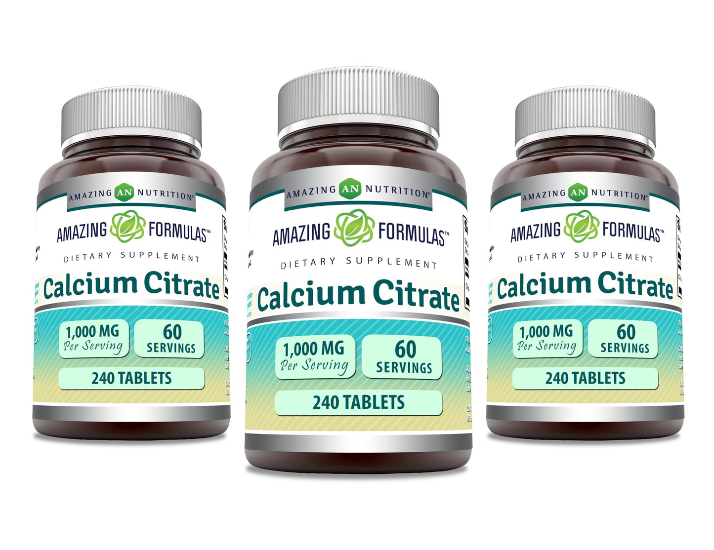 Amazing Nutrition Calcium Citrate Supplement Tablet, 240 Count