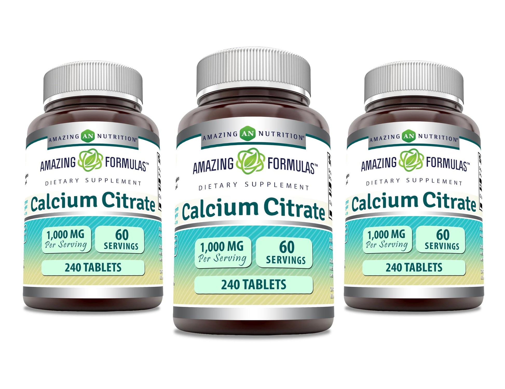 Amazing Nutrition Calcium Citrate Supplement Tablet, 240 Count