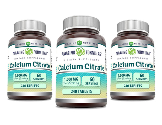 Amazing Nutrition Calcium Citrate Supplement Tablet, 240 Count