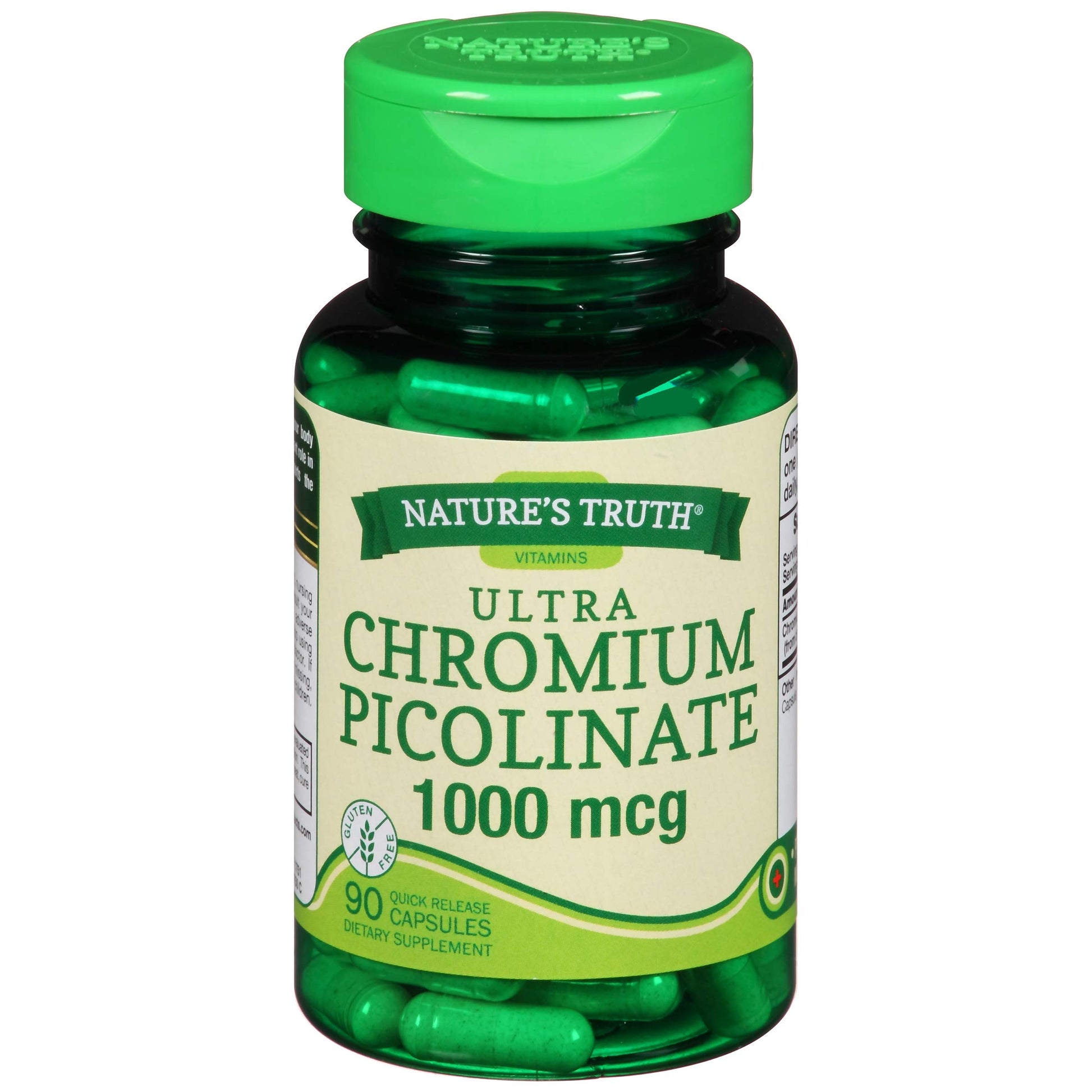 Nature's Truth Ultra Chromium Picolinate 1000 mcg Quick Release Capsules, 180 Capsules