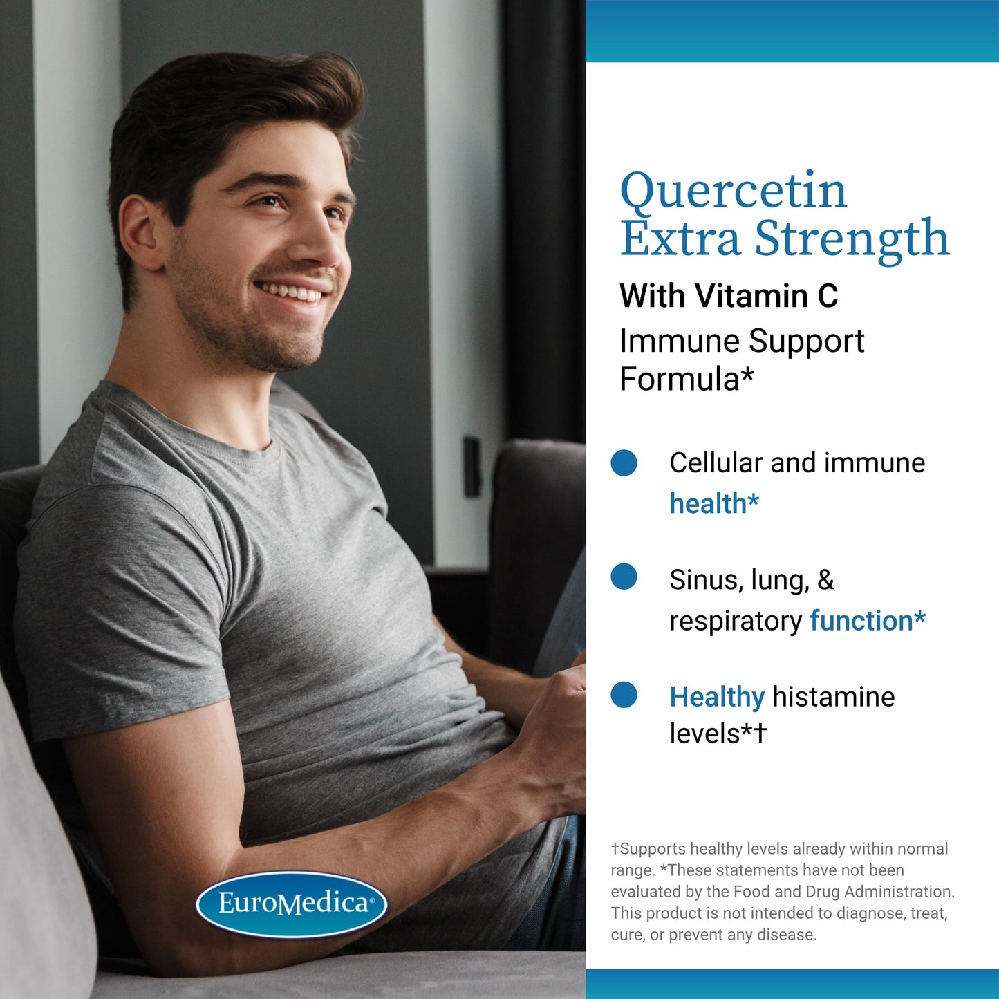 EuroMedica Quercetin Plus Vitamin C 60 Capsules