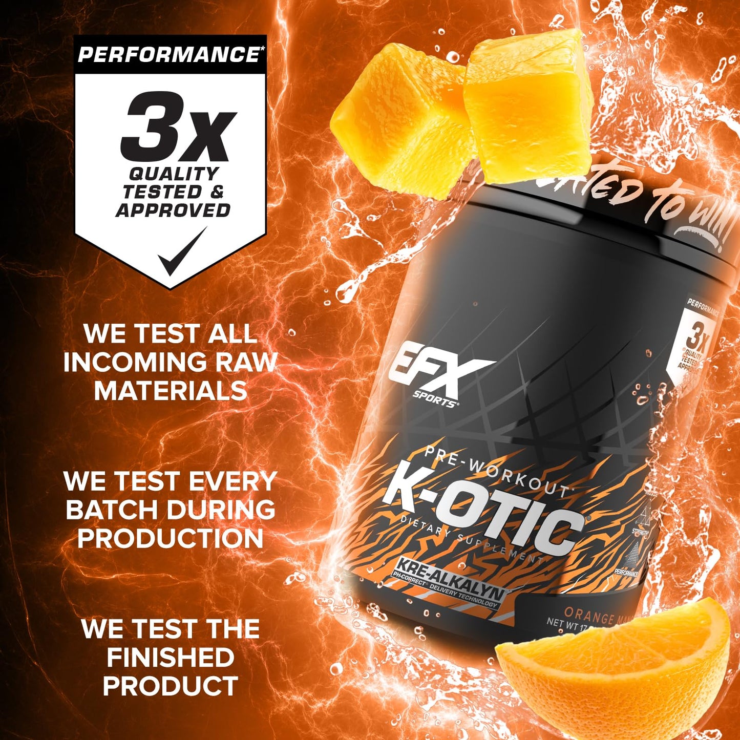 EFX Sports K-OTIC Pre Workout Powder 17.64