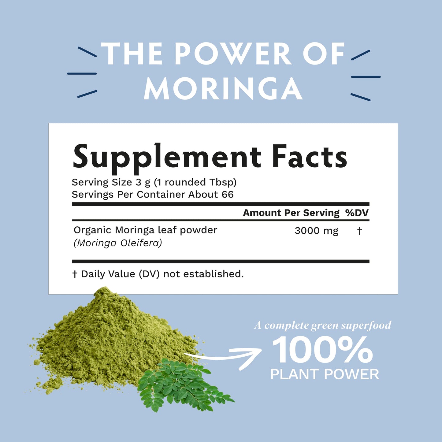 TRIBE ORGANICS Organic Moringa Oleifera Powder 7.05 oz