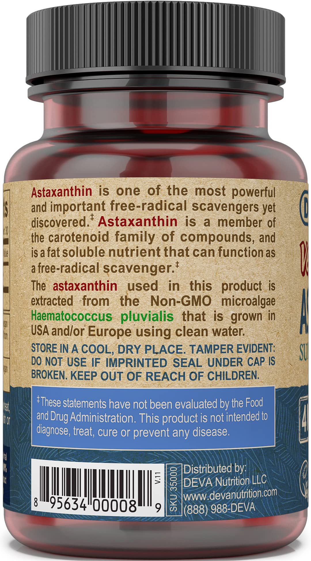 DEVA Astaxanthin 4mg Capsule, 30 Capsules
