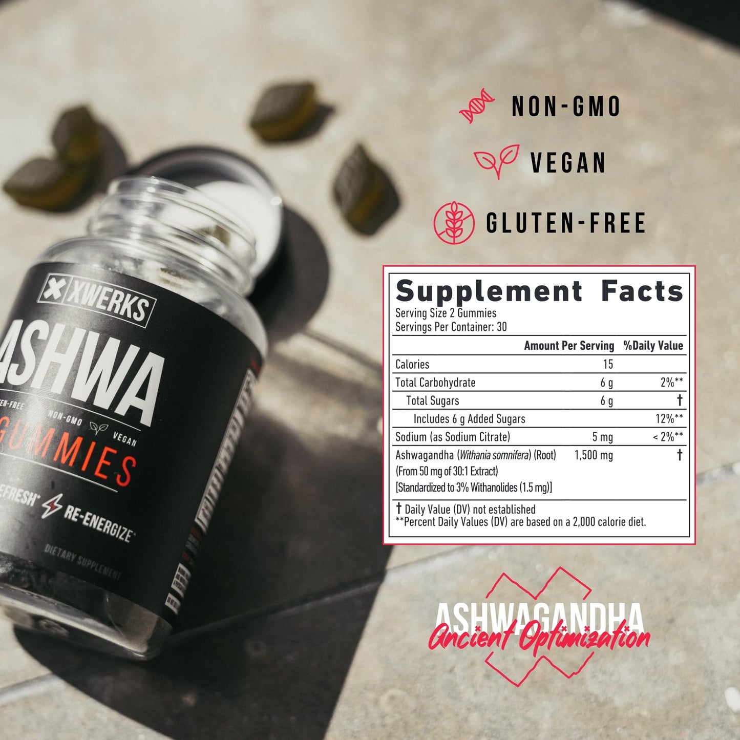 Xwerks Ashwagandha 60 Count Gummies