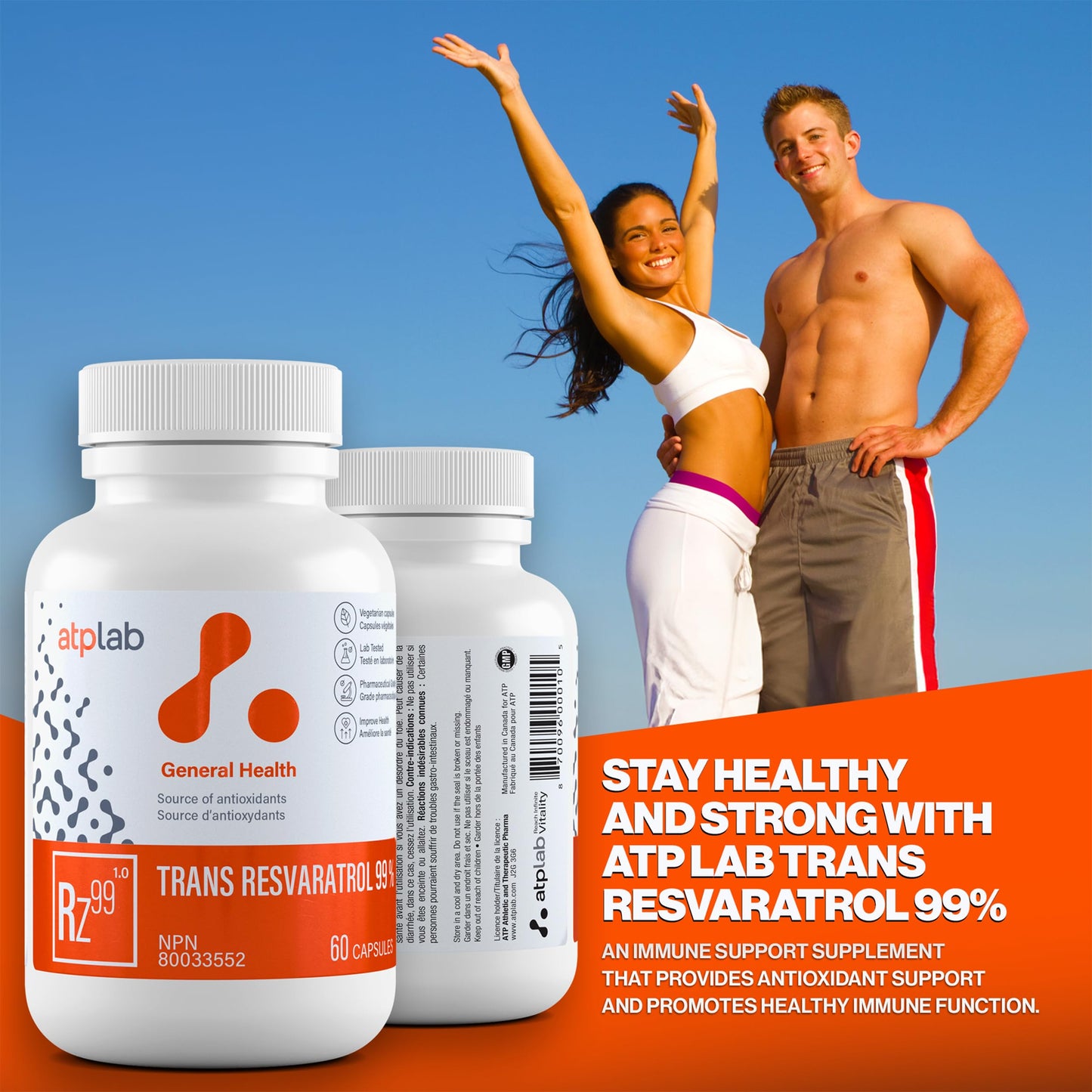 ATP LAB Trans Resveratrol 60 Capsules
