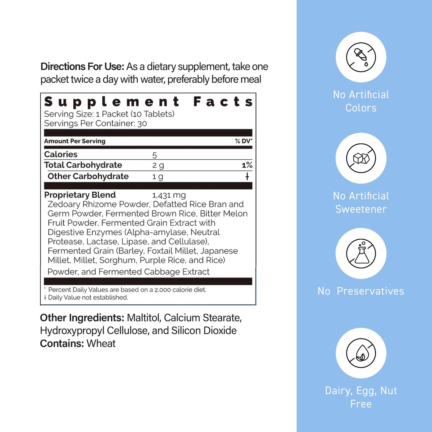 Umeken Okinawa Zedoary – Purple Turmeric with Fermented Cabbage Extract, Bitter Melon, and 5 Digestive Enzymes, Gut & Digestive Health Supplement, 30 Tablets