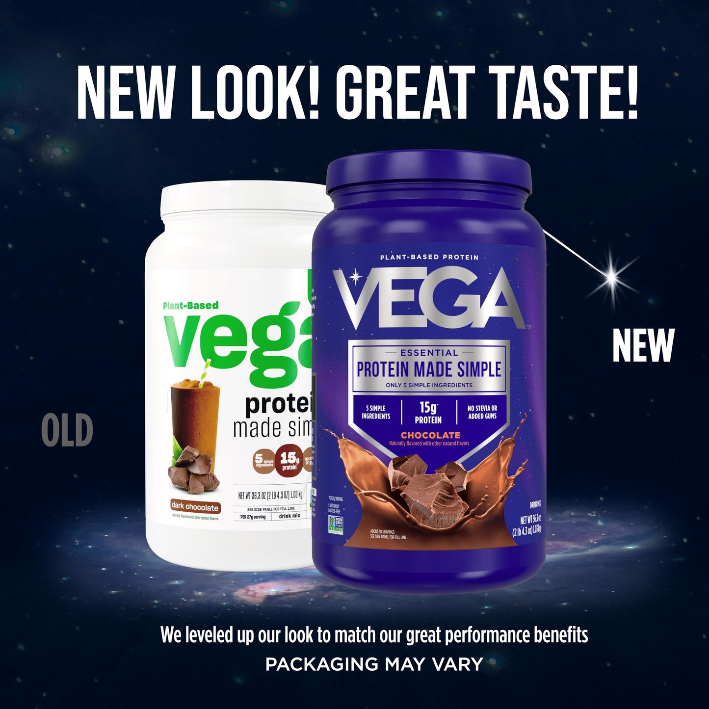 Vega Protein Made Simple Plant-Based Pea Protein Powder, Chocolate, 39 Servings