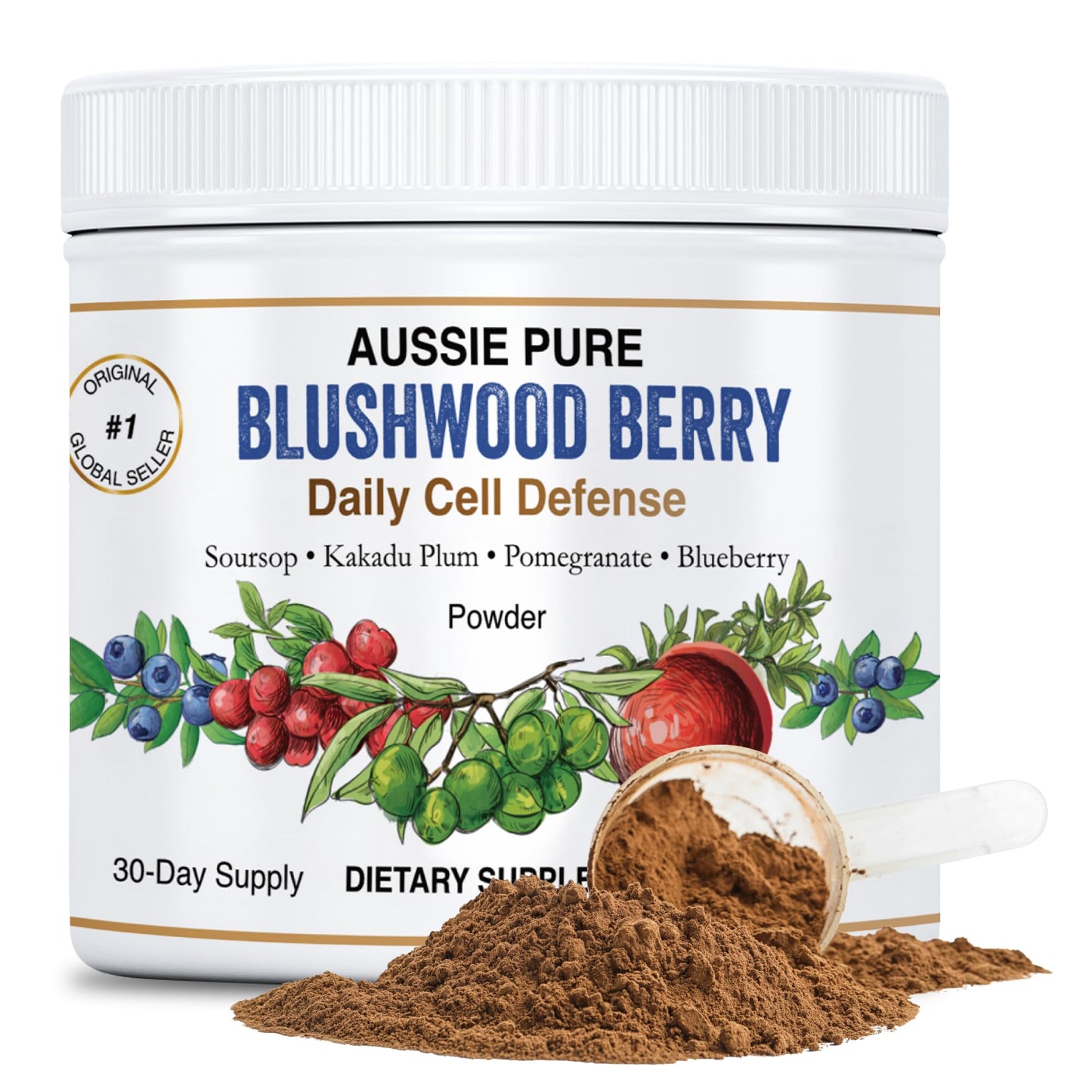 Aussie Pure Blushwood Berry Daily Cell Defense Powder 6.4 Ounce