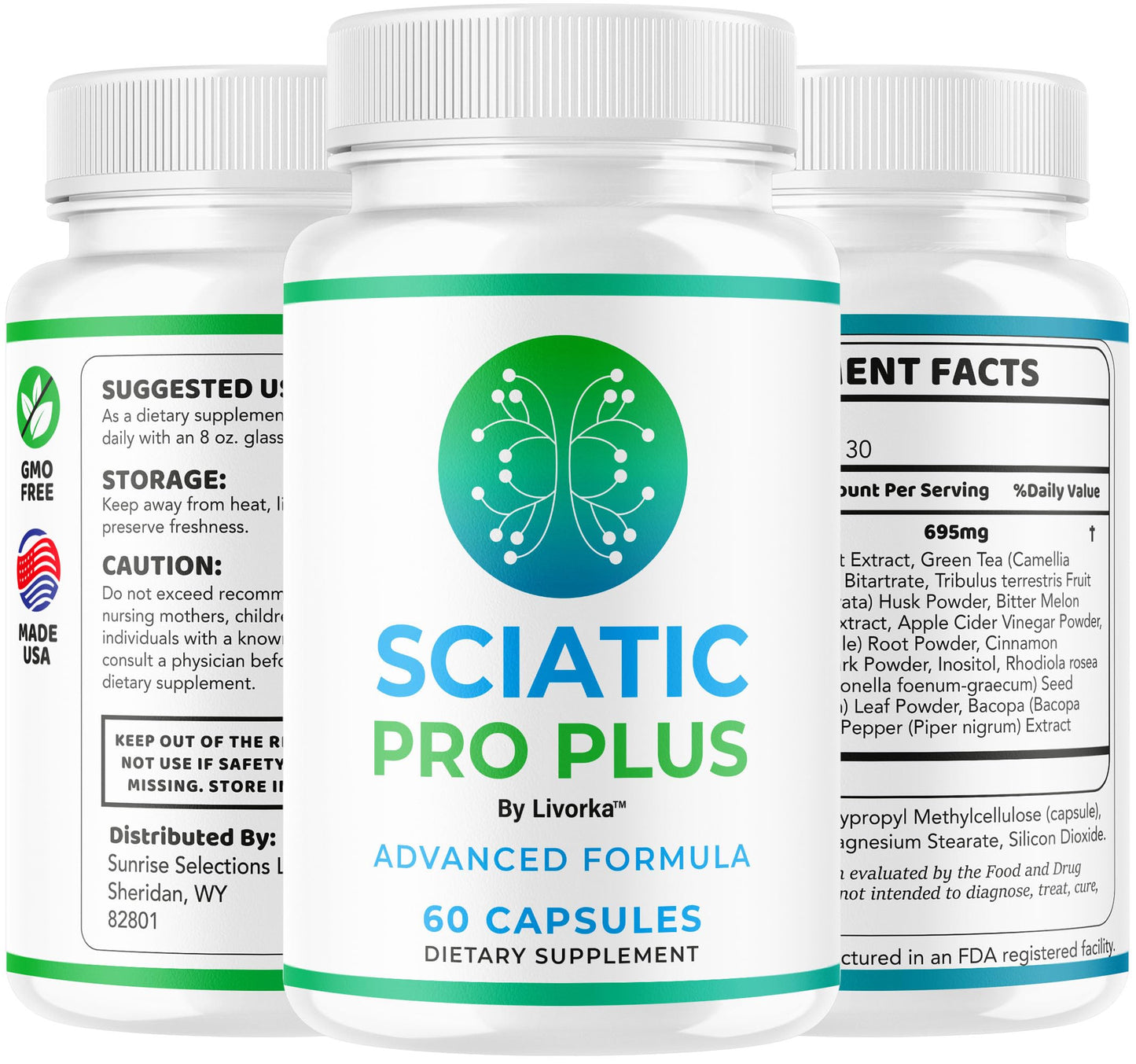 LIVORKA Sciatic Pro Plus Vitamin Capsules 300 Capsules
