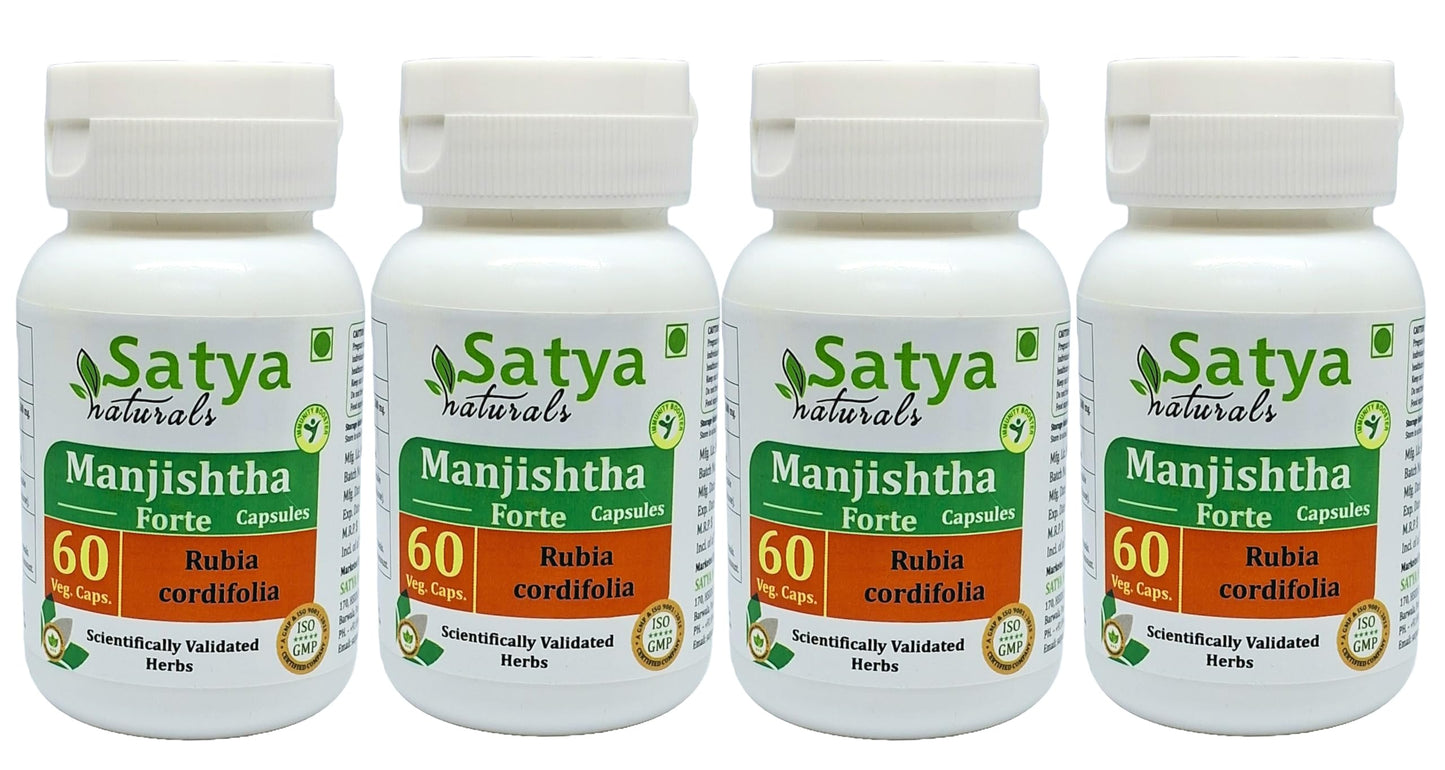 Satya Naturals Manjishtha Forte Capsules 500 mg, 240 Capsules