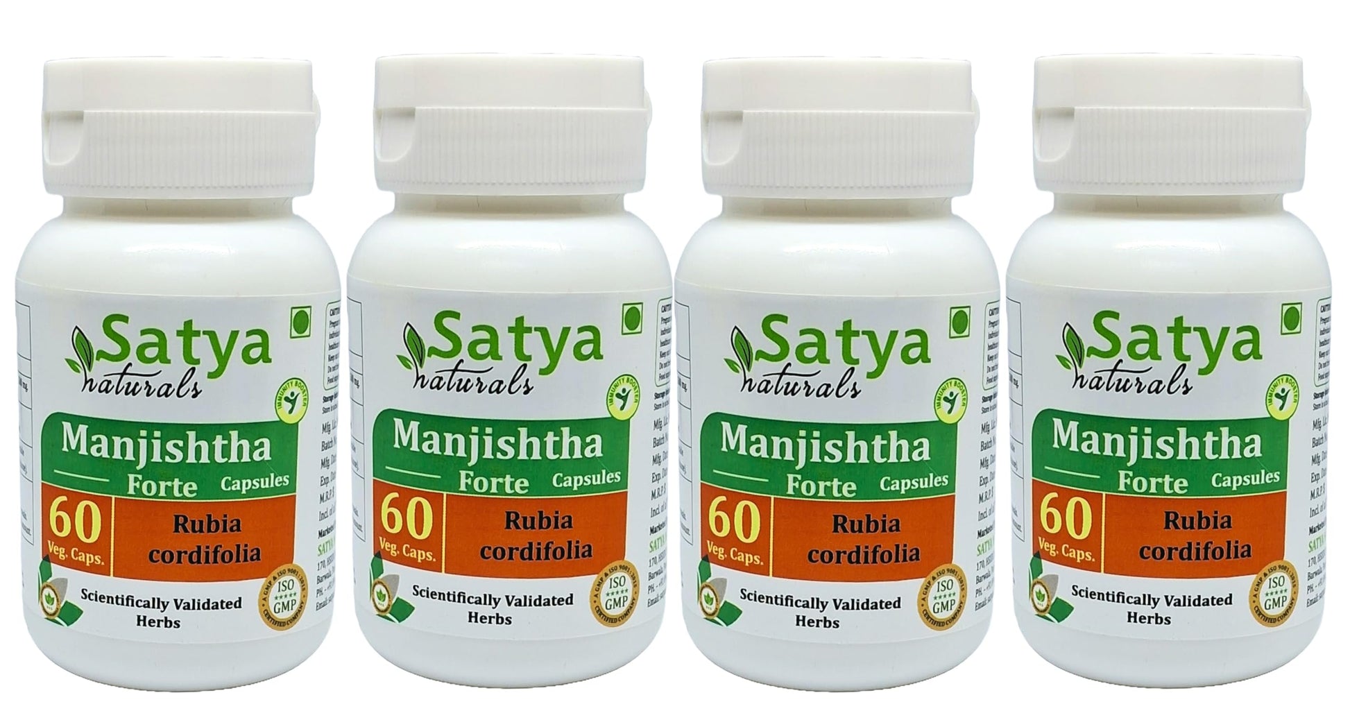 Satya Naturals Manjishtha Forte Capsules 500 mg, 240 Capsules