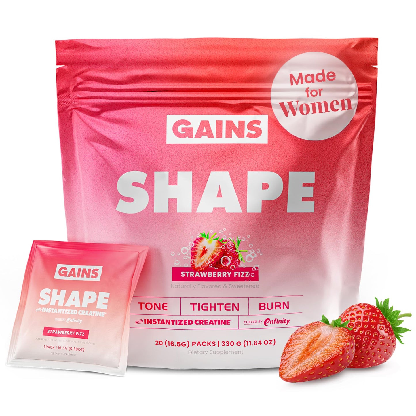 Gains in Bulk Shape Instantized Creatine for Women Powder 11.64 oz