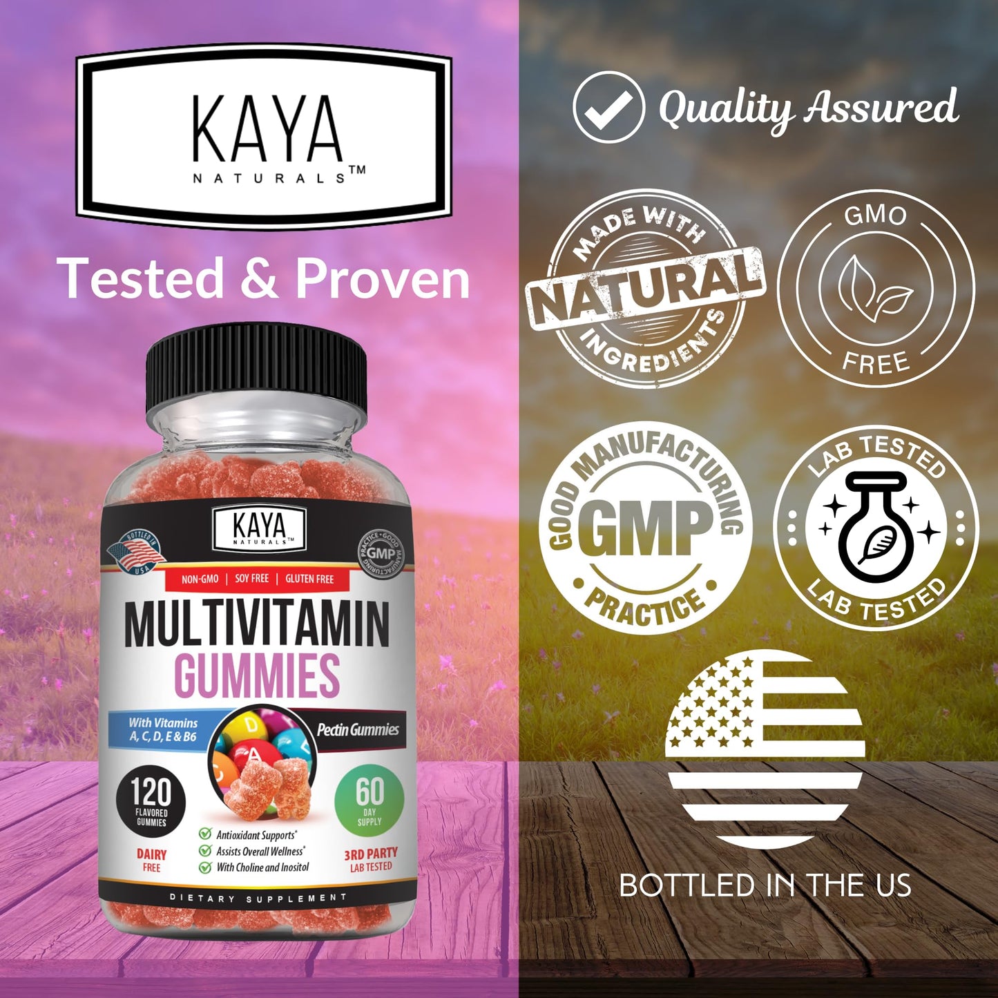 Kaya Naturals Adult Multi Vitamin Gummy 120 Gummies