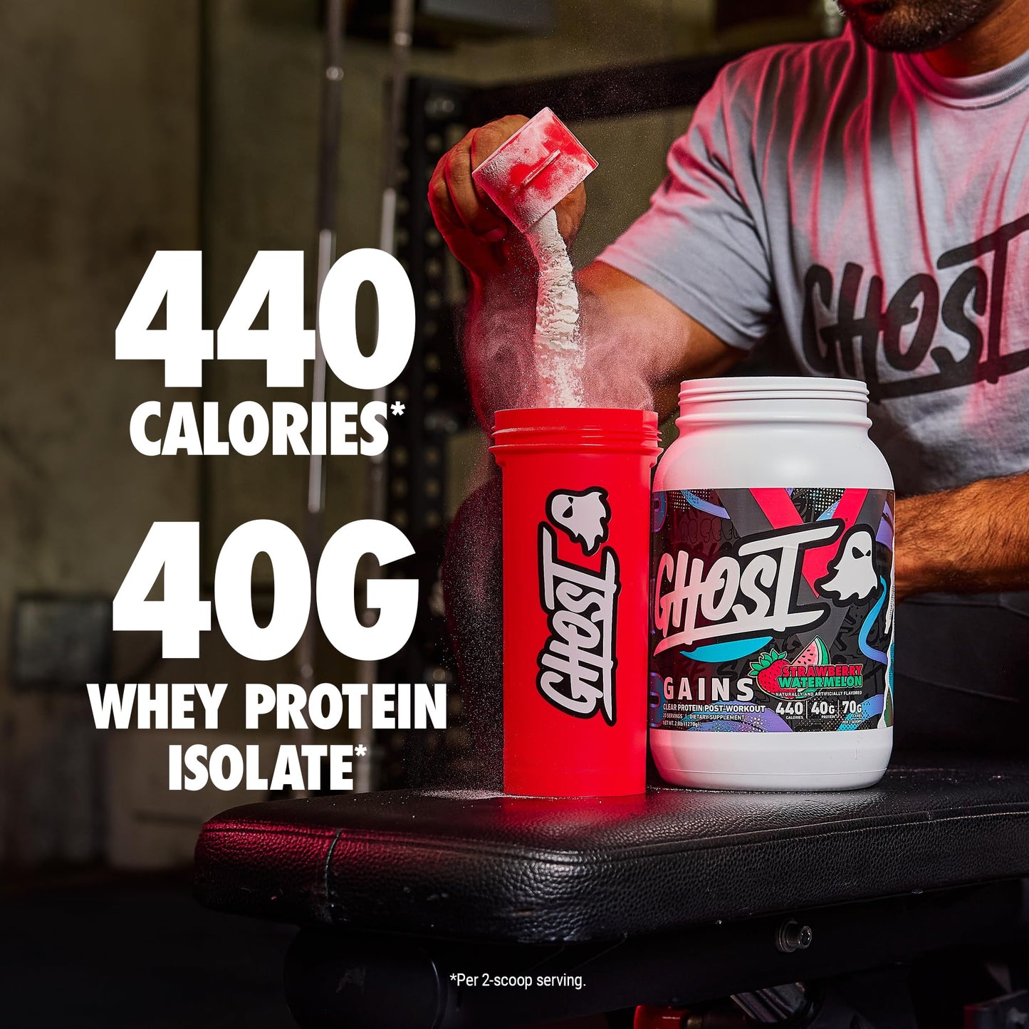 GHOST Clear Gains Mass Gainer Protein Powder, 44.8
