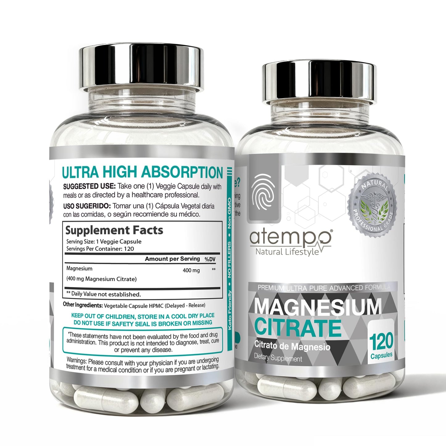 ATEMPO NATURAL LIFESTYLE Magnesium Citrate Capsule 120 Capsules