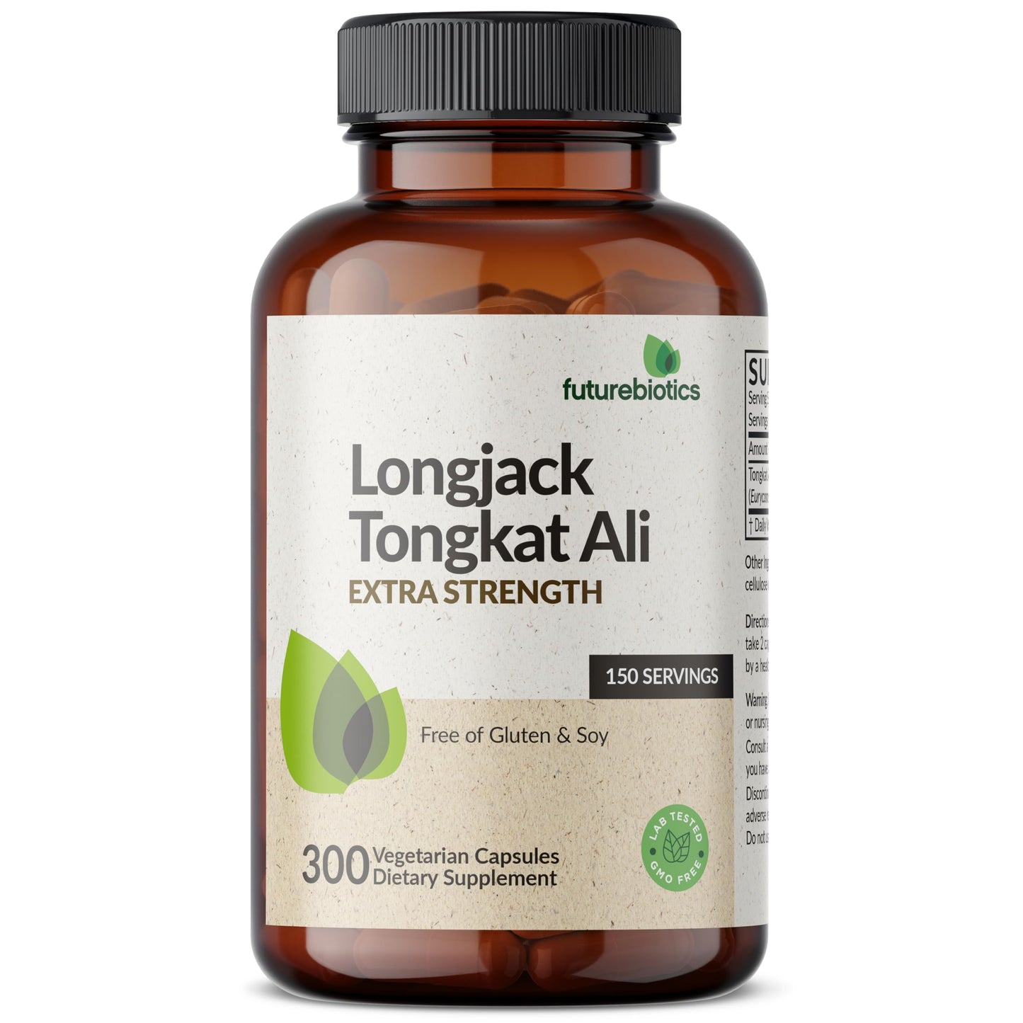 Futurebiotics Longjack Tongkat Ali Extra Strength Energy & Stamina Support Capsule 300 Capsules