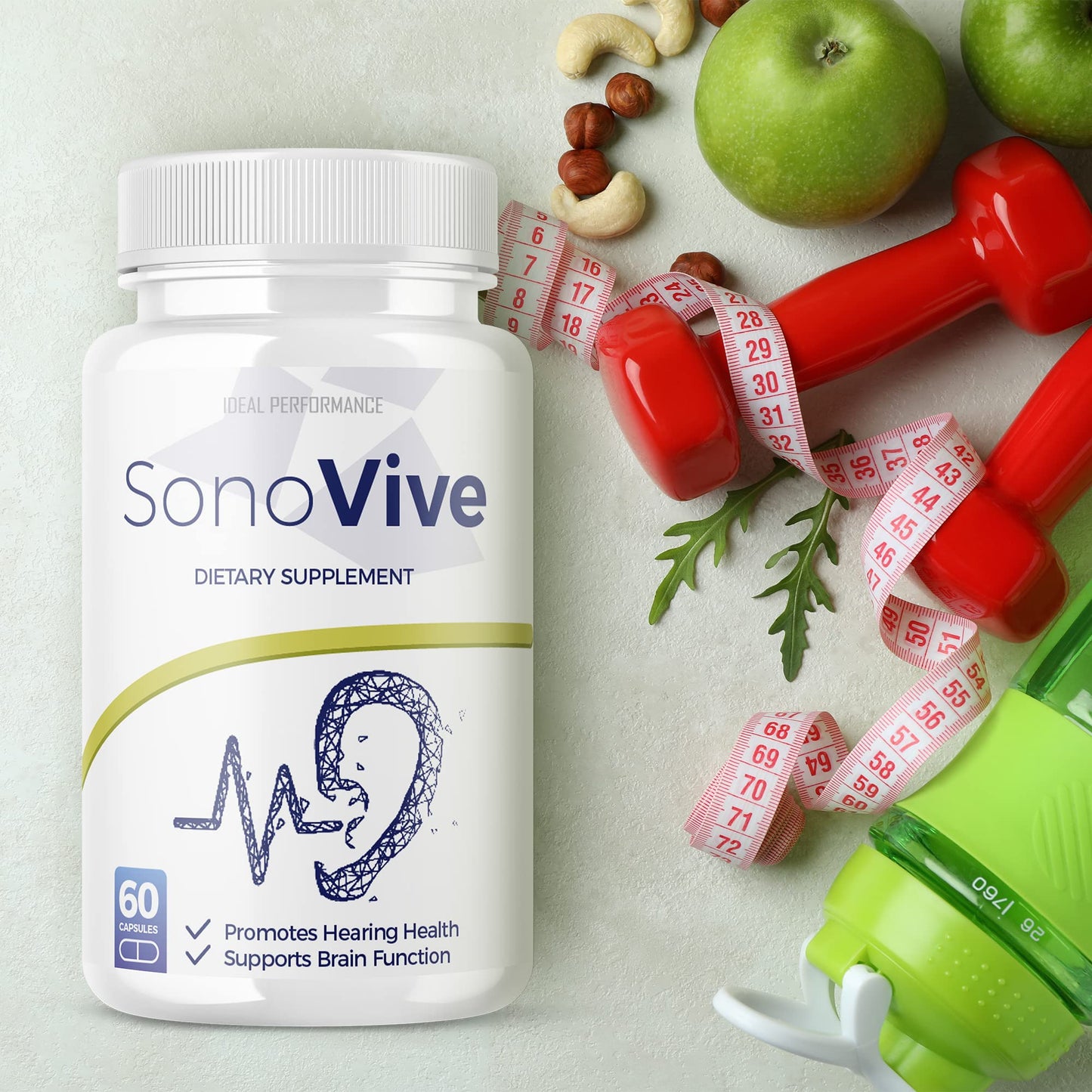 IDEAL PERFORMANCE Sonovive Hearing Supplement Capsules, 60 Count