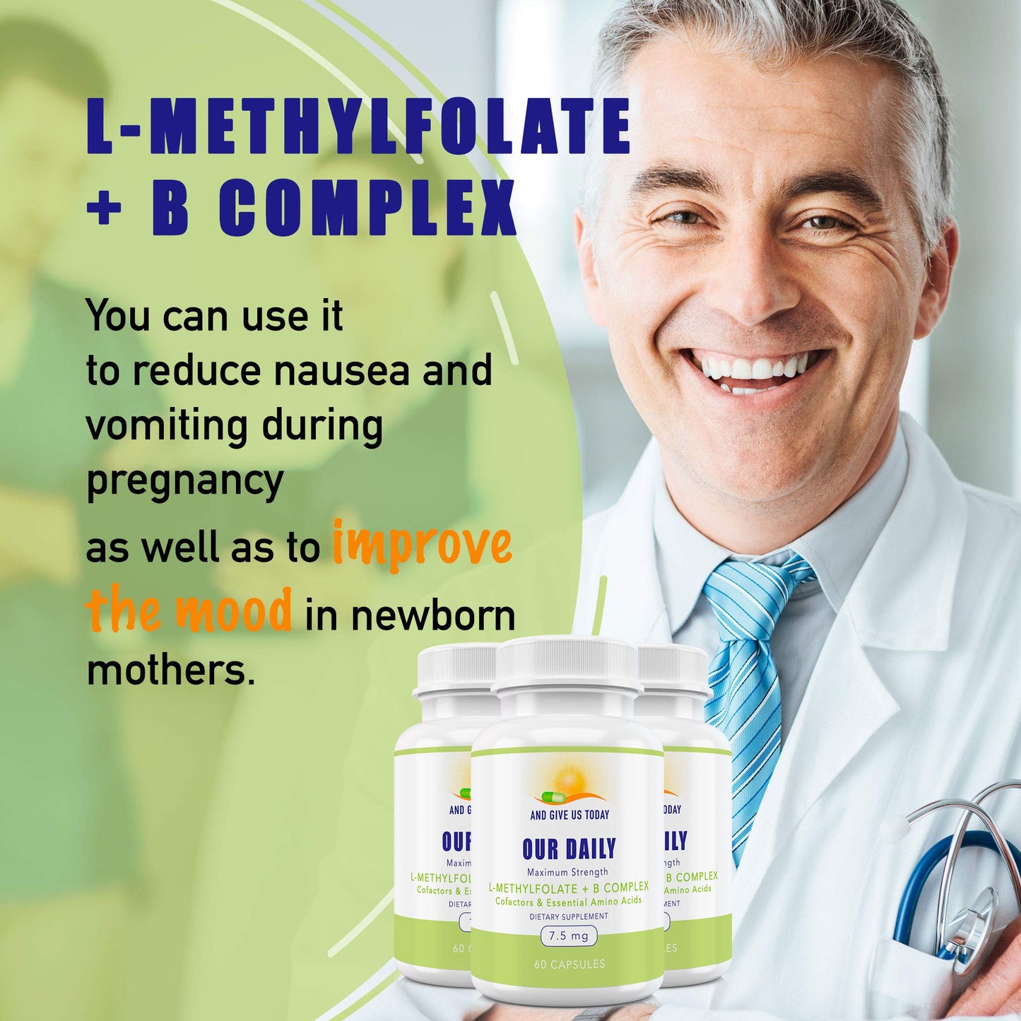 And Give Us Today Our Daily Our Daily Vites L-Methylfolate B Complex Cofactors & Essential Amino Acids Capsule 60 Count