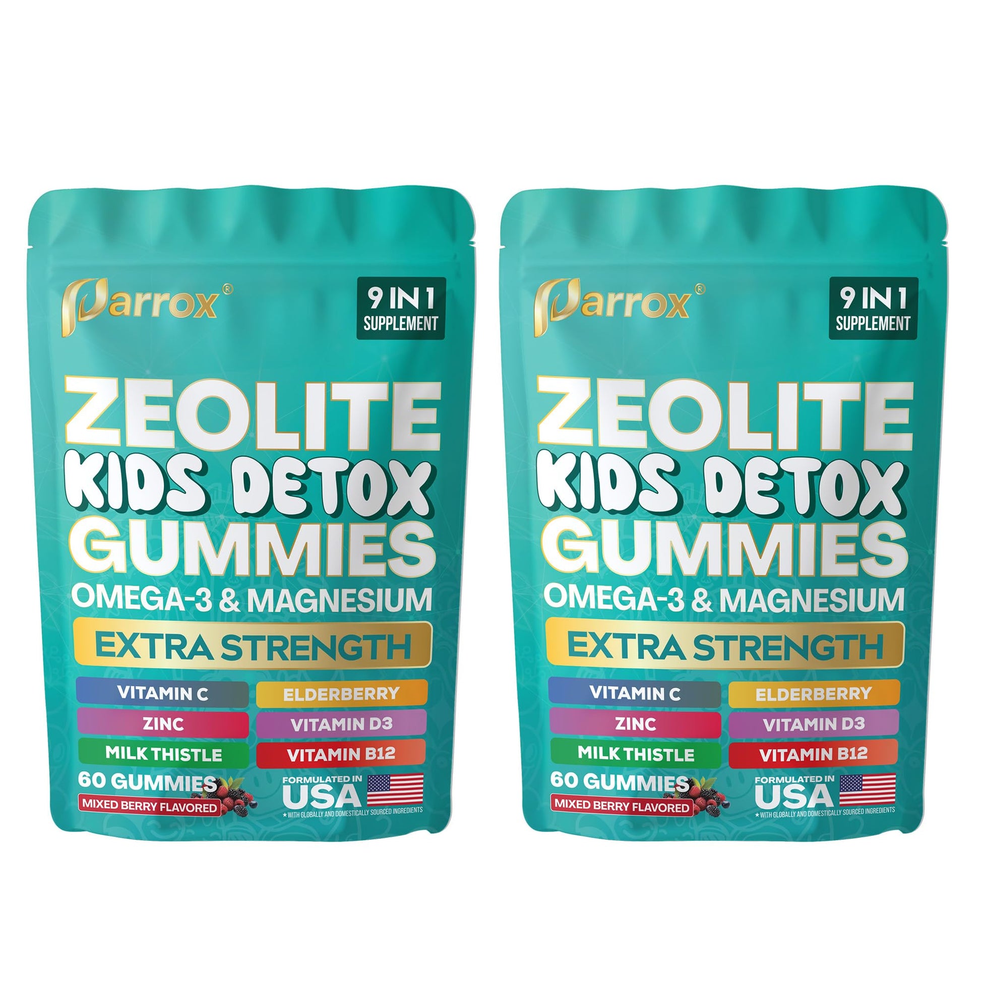 Parrox Zeolite Kids Detox Gummies, 120 Gummies
