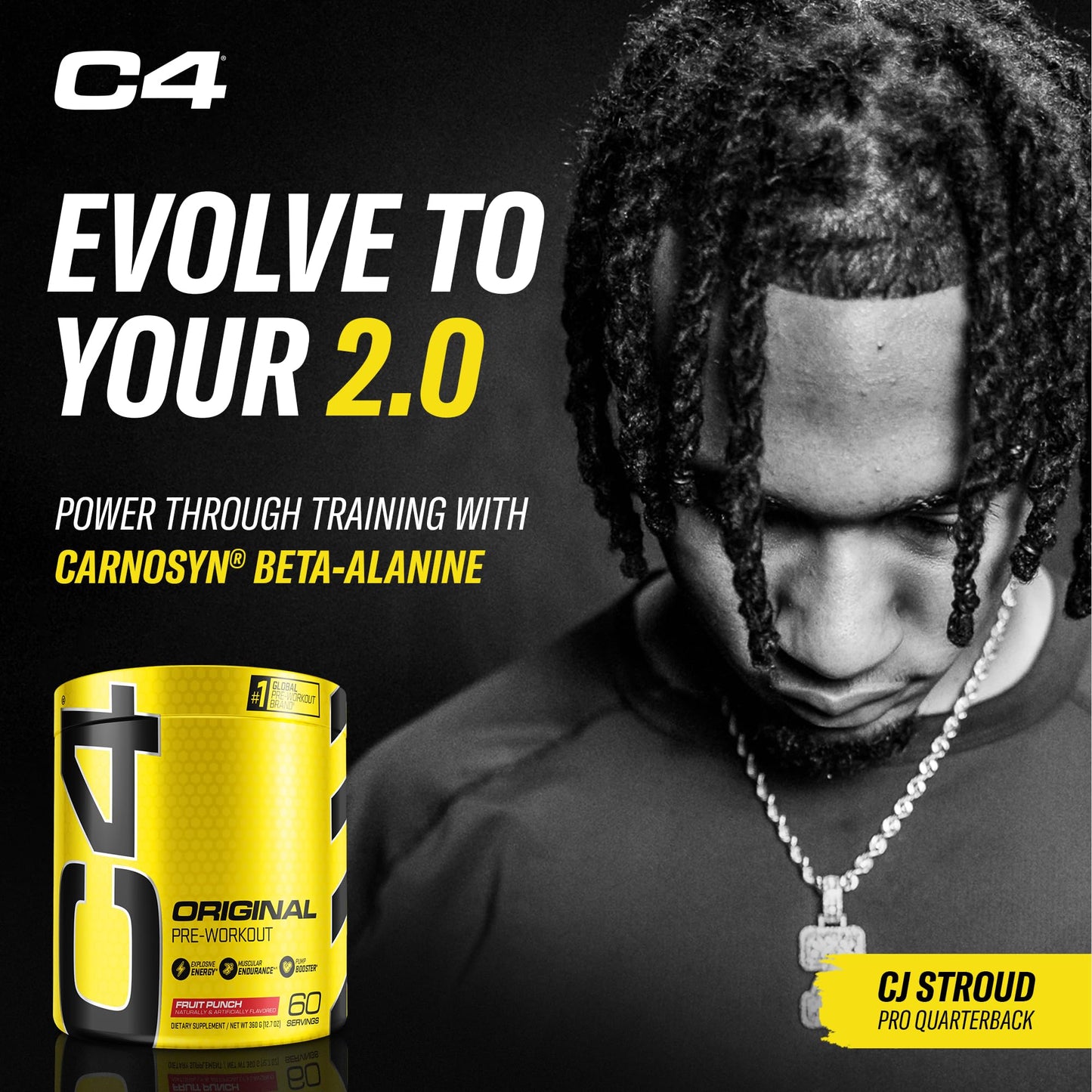 C4 Original Pre Workout Powder Fruit Punch 12.7 Ounce