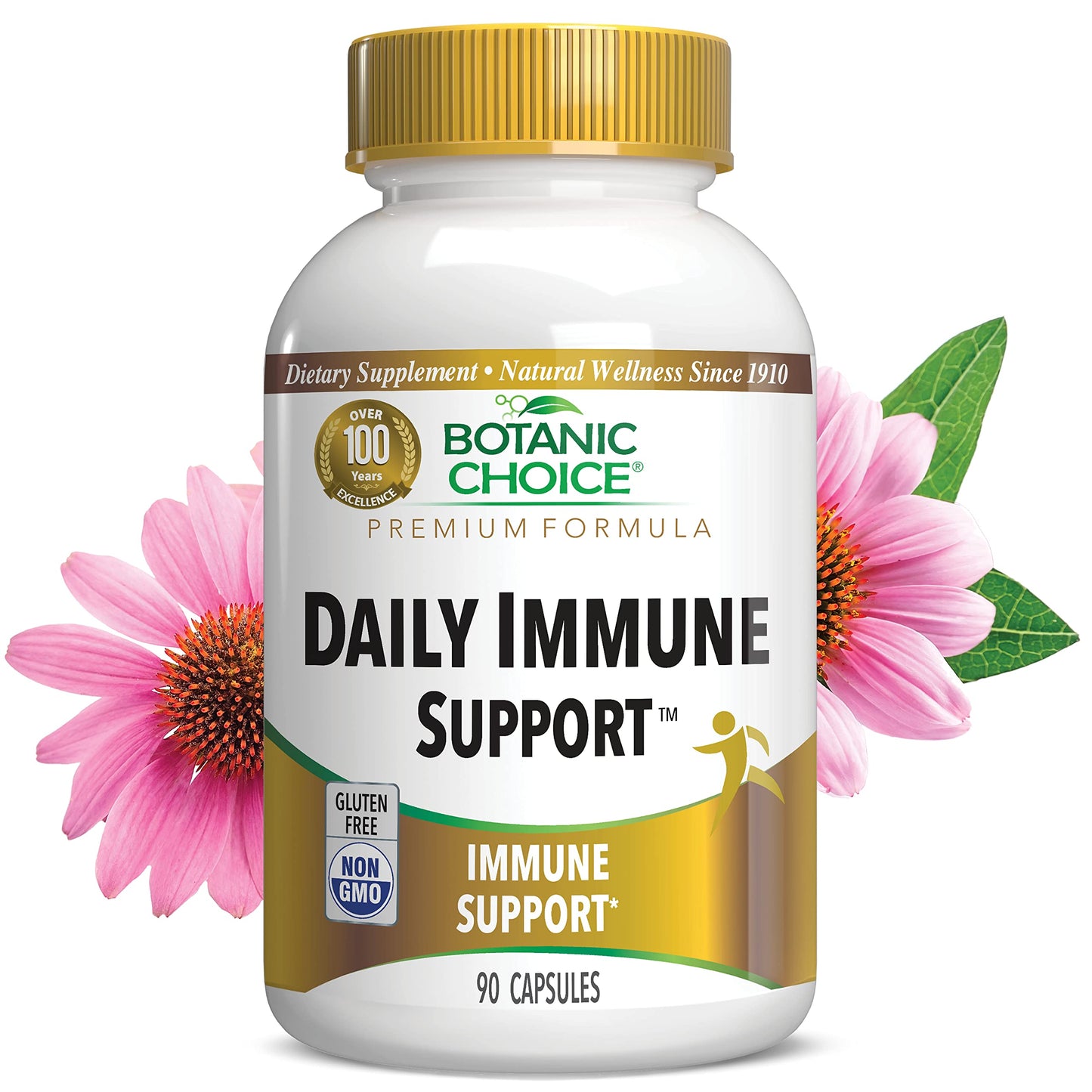 Botanic Choice Daily Immune Support with Vitamin C, Elderberry, and Zinc for Adults Capsules 90