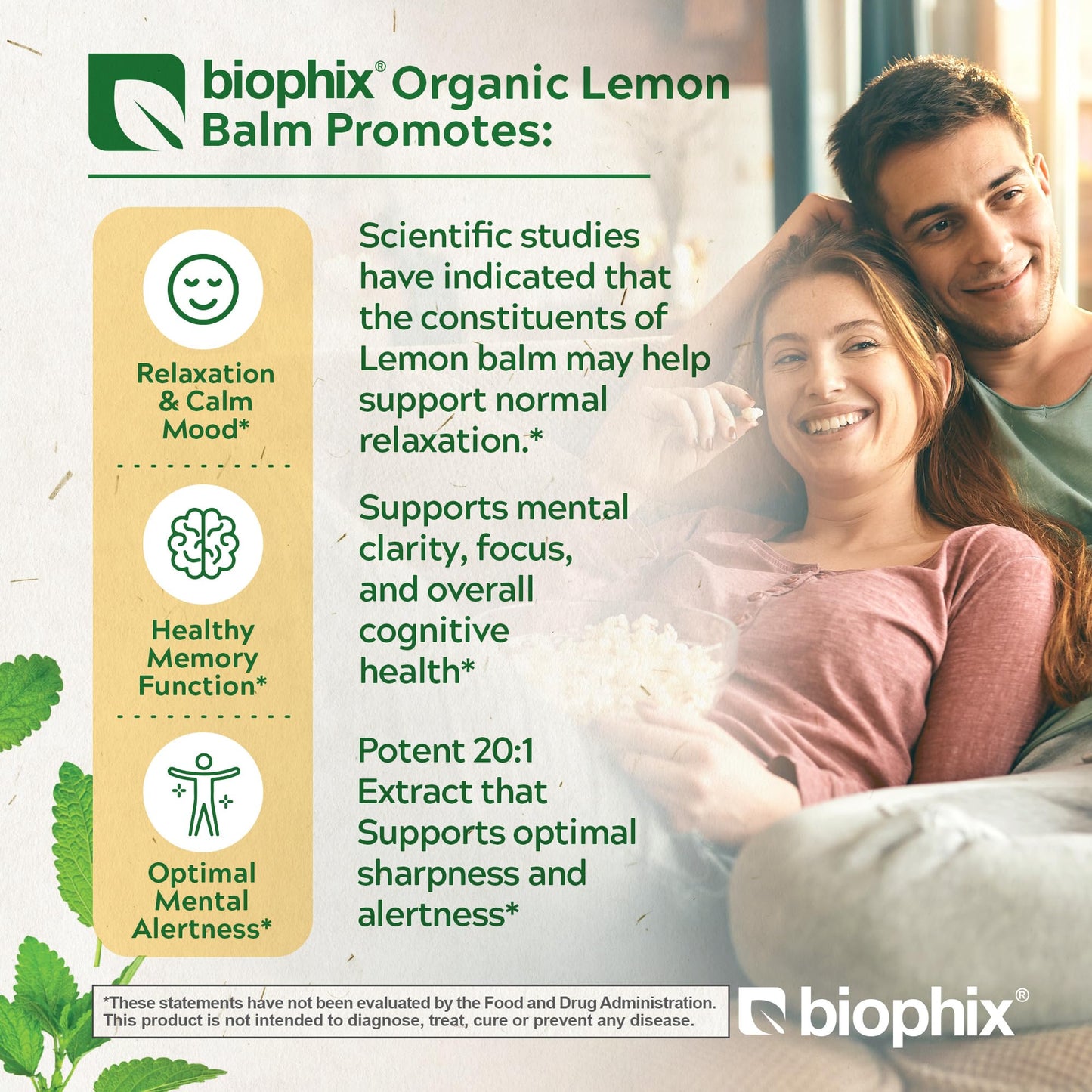 biophix Organic Lemon Balm Capsules 200