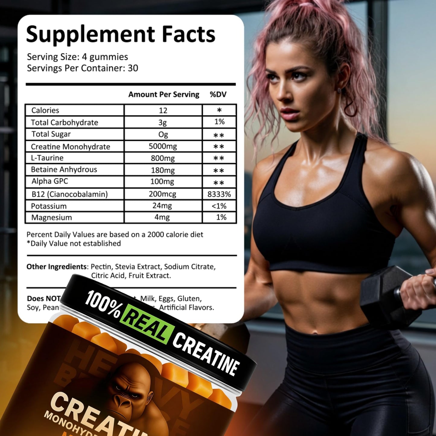 Heavy Balance Creatine Monohydrate Gummies 120