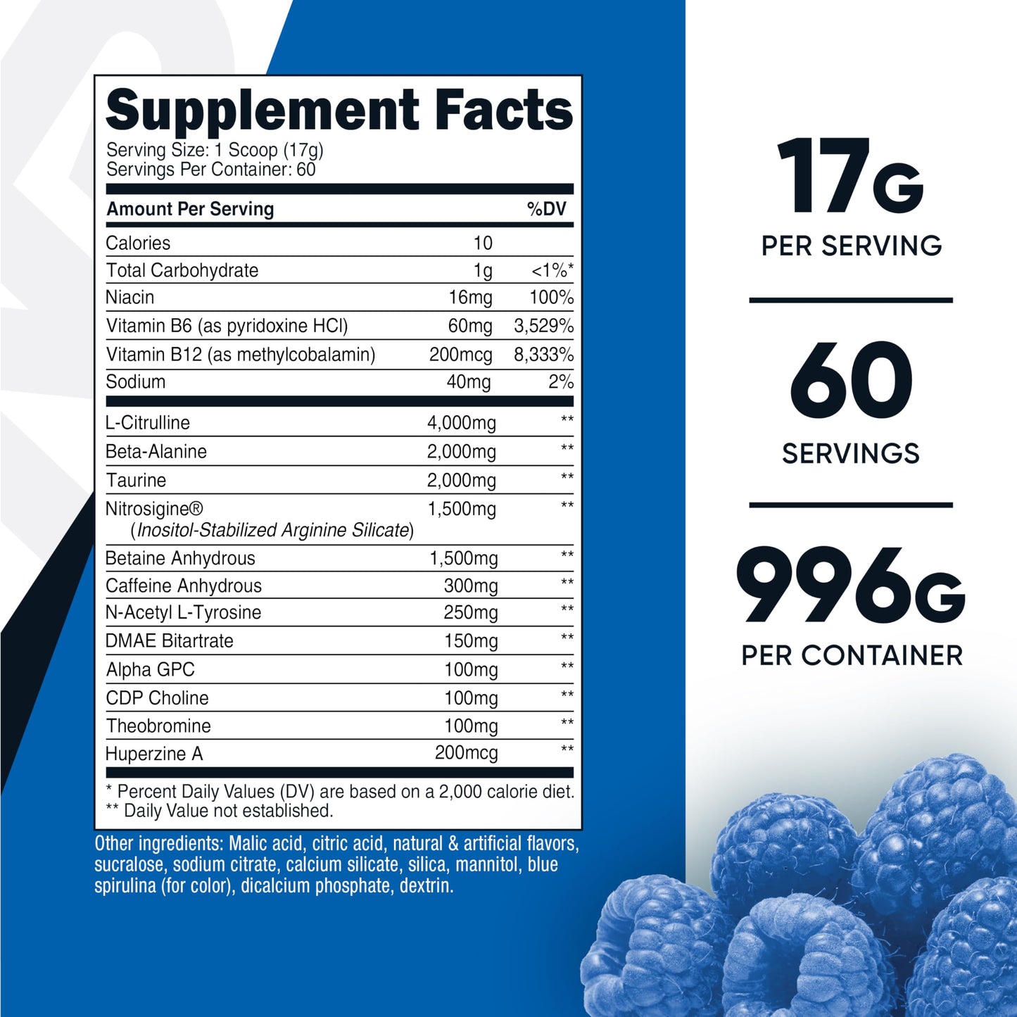 Nutricost Pre-X Xtreme Pre-Workout Complex Powder, 35.6 Ounce