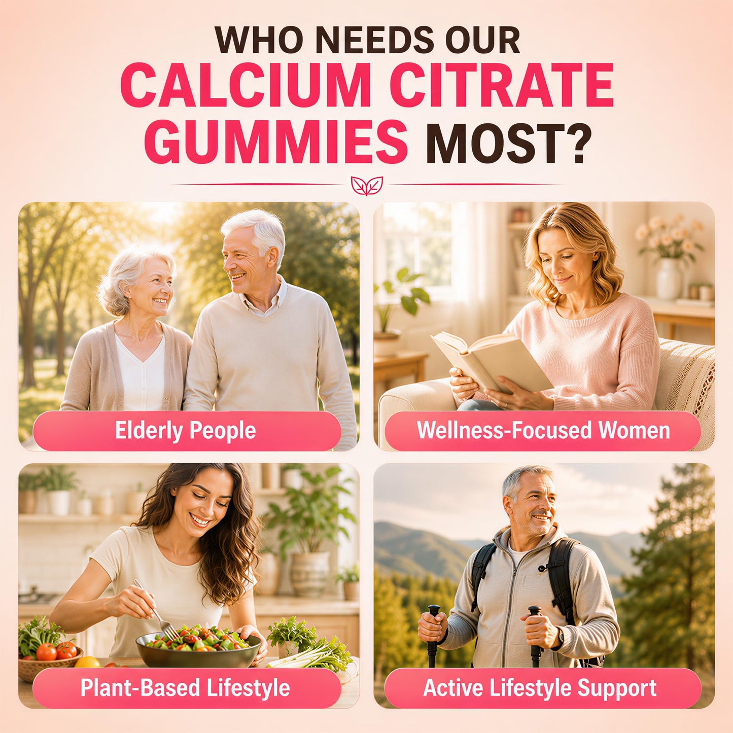 RUNUAN Calcium Citrate Gummies 180 Count