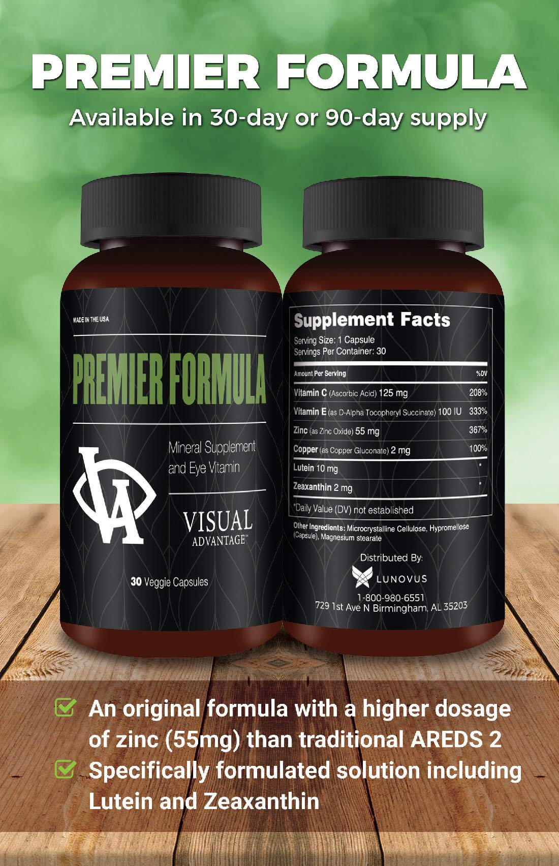 Visual Advantage Premier Formula for Eye Health Capsules, 30 Count