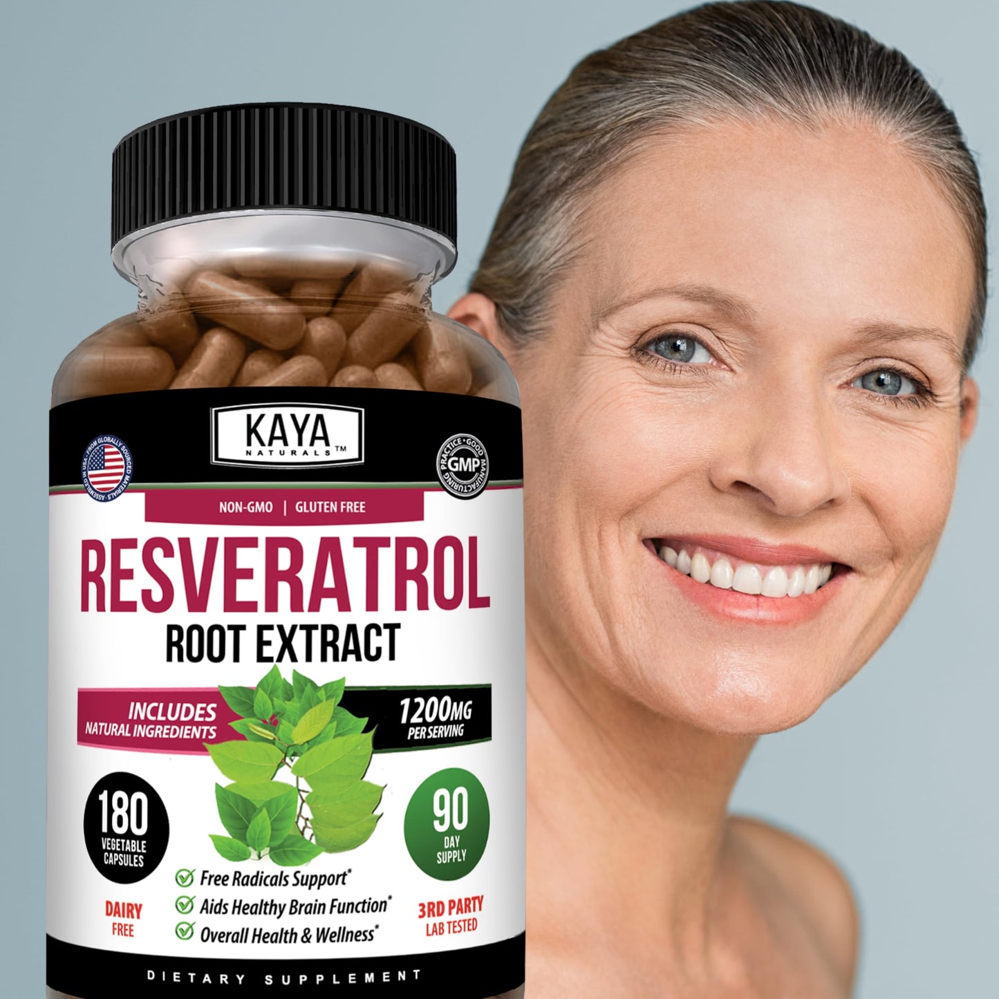 Kaya Naturals Resveratrol Capsule 180 Count