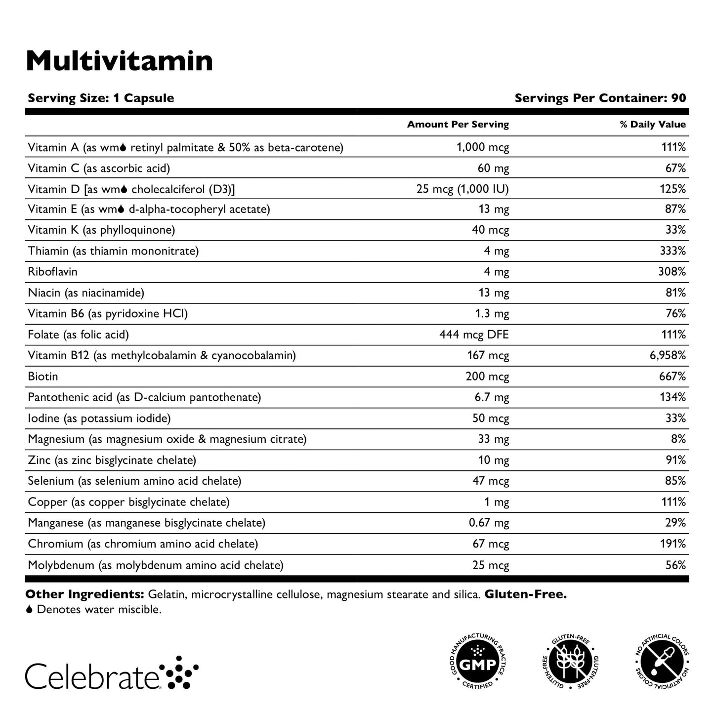 Celebrate Bariatric Supplements Bariatric Multivitamin Capsule, 90 Count