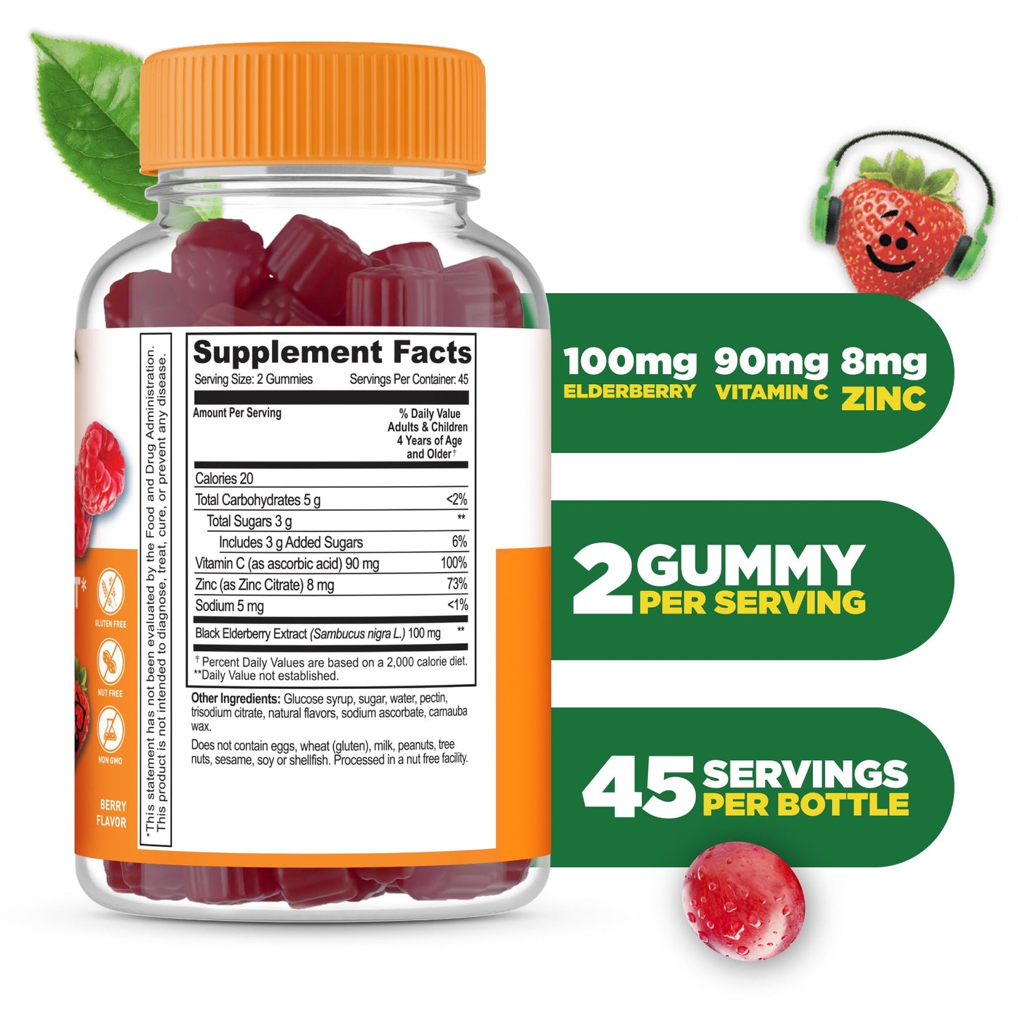 Lifeable Kids Immune Support Gummies, 90 Gummies