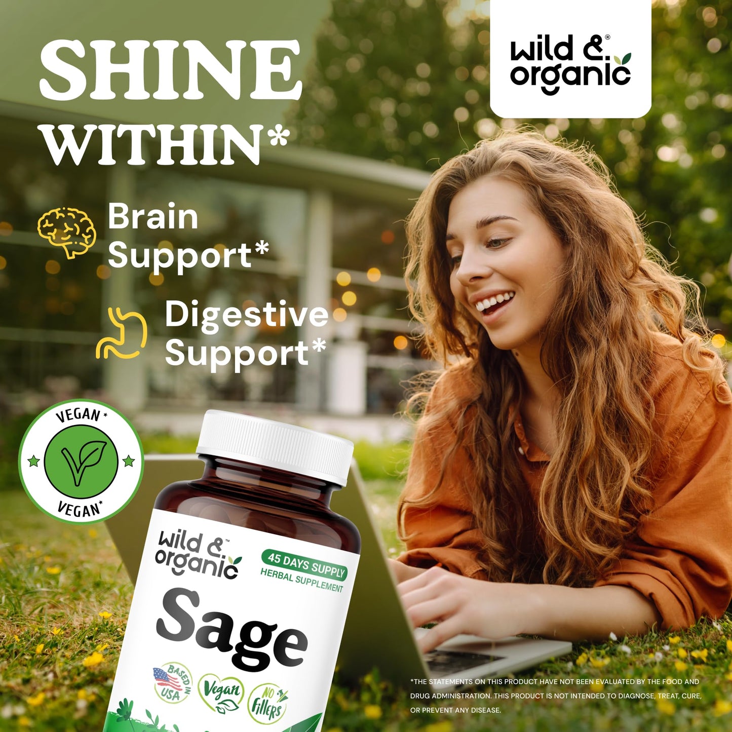 Wild & Organic Sage Capsules 90 Capsules