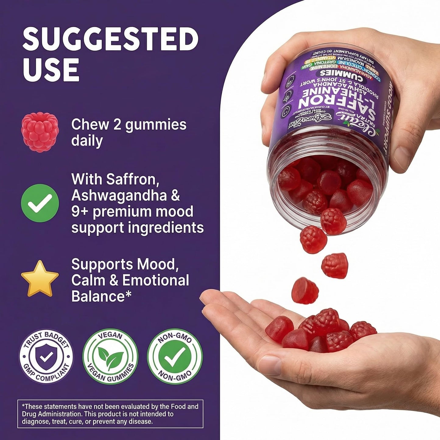 Clean Nutraceuticals AuraZen Mood Support Gummies 60 Count