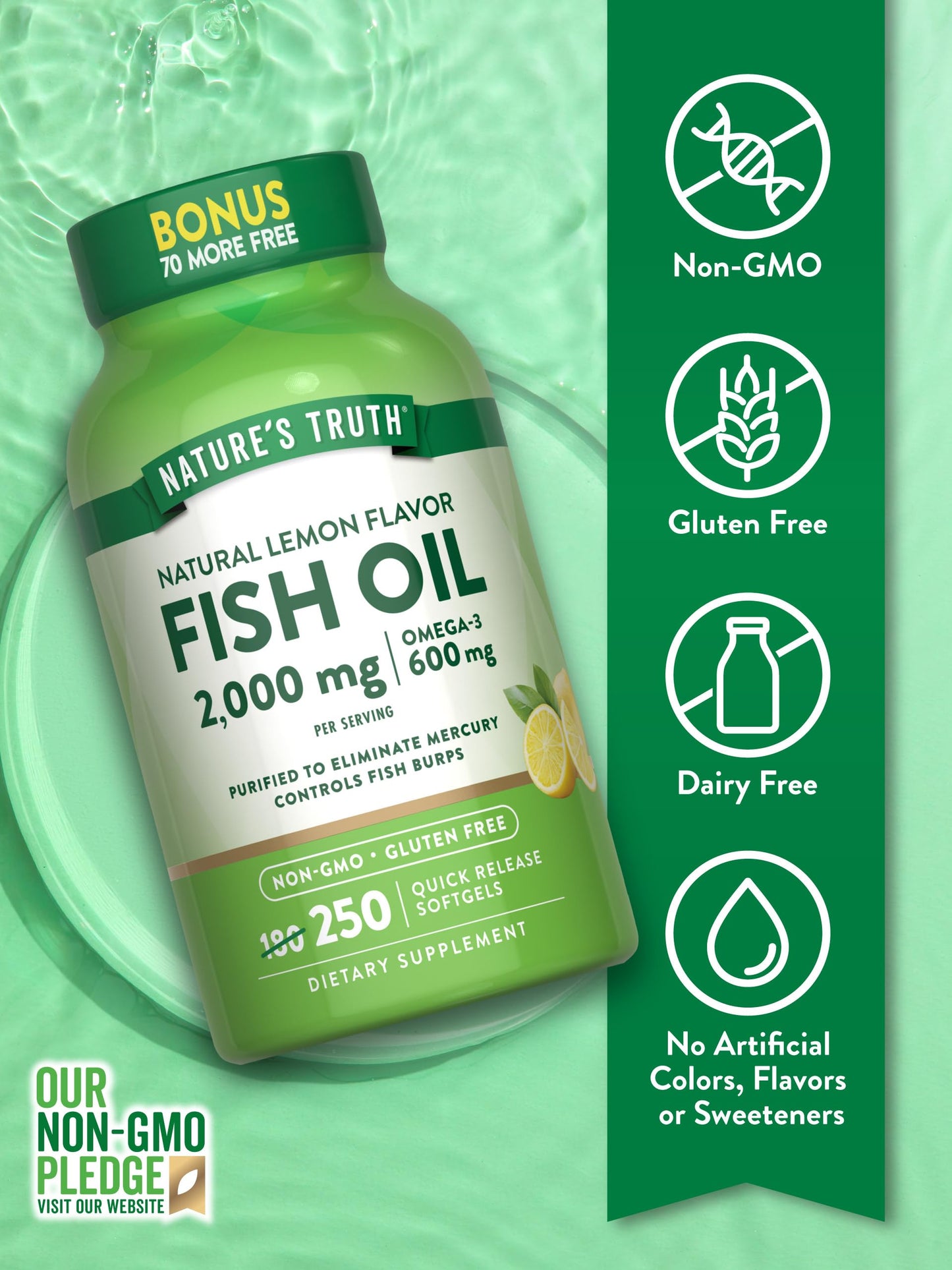 Nature's Truth Fish Oil Softgels 250
