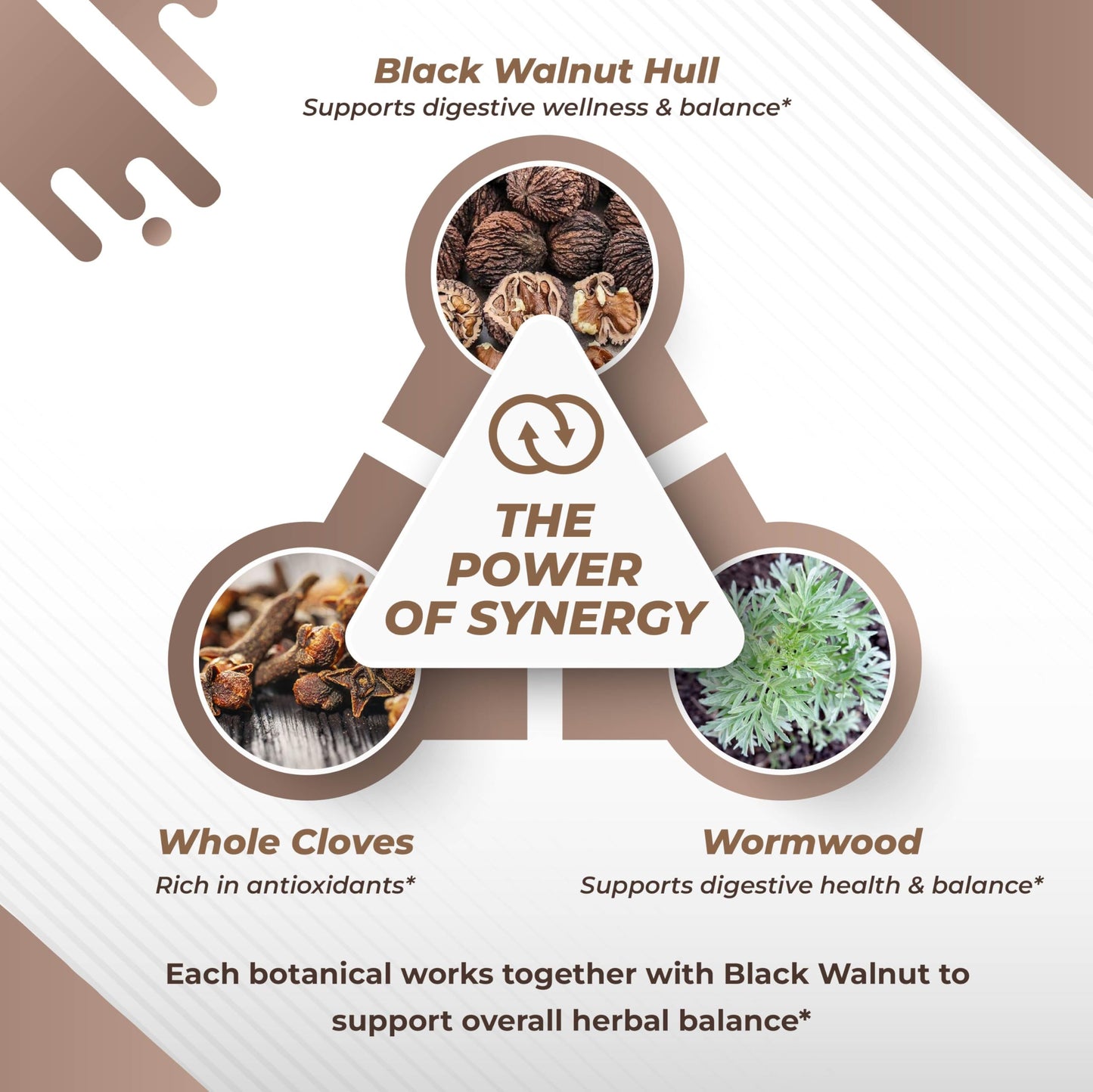 NURAFUSE Black Walnut Wormwood Whole Cloves Goldenseal Capsule 150 Count
