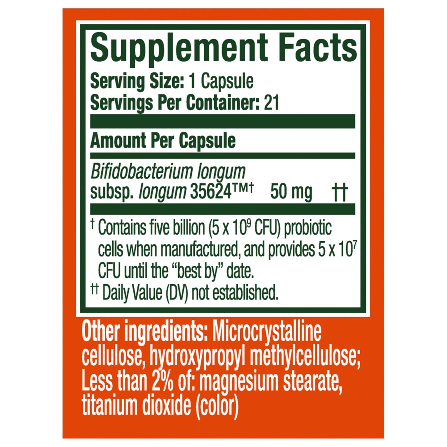 Align Probiotic Extra Strength Capsule, 21 Capsules