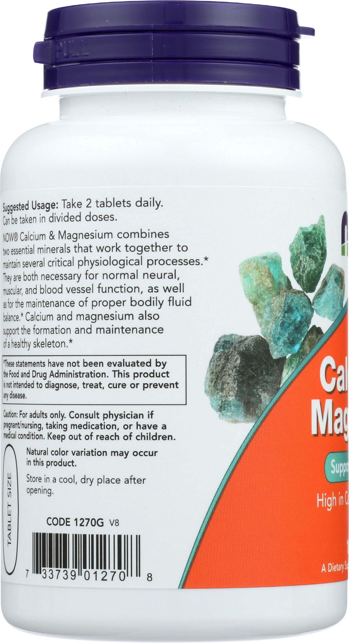 NOW Foods Cal Mag 500/250mg Capsules, 100 Count