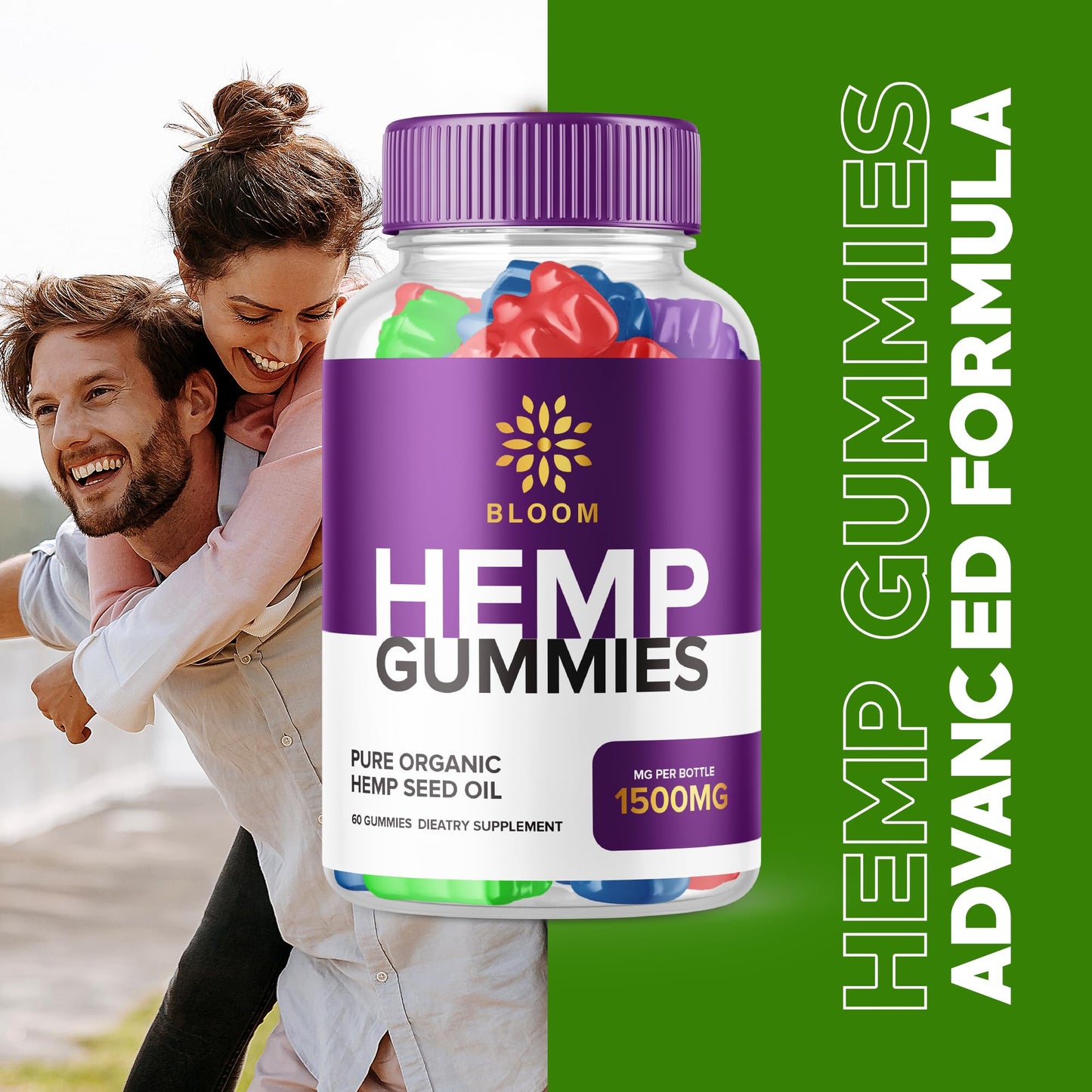 Purvia Bloom Hemp Gummies, 60 Gummies