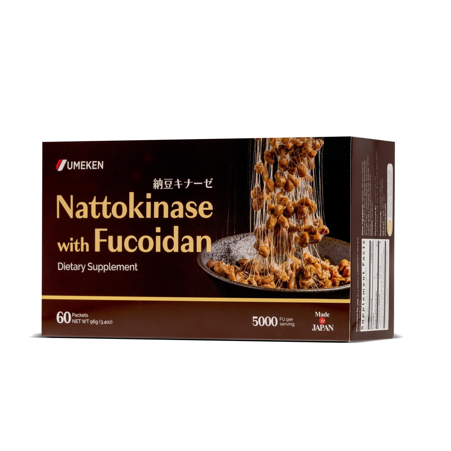 Umeken Nattokinase Plus Fucoidan Tablet, 60 Count