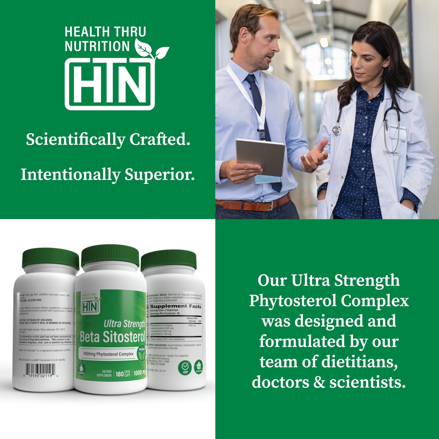 Health Thru Nutrition Ultra Strength Beta Sitosterol Capsule 180 Count